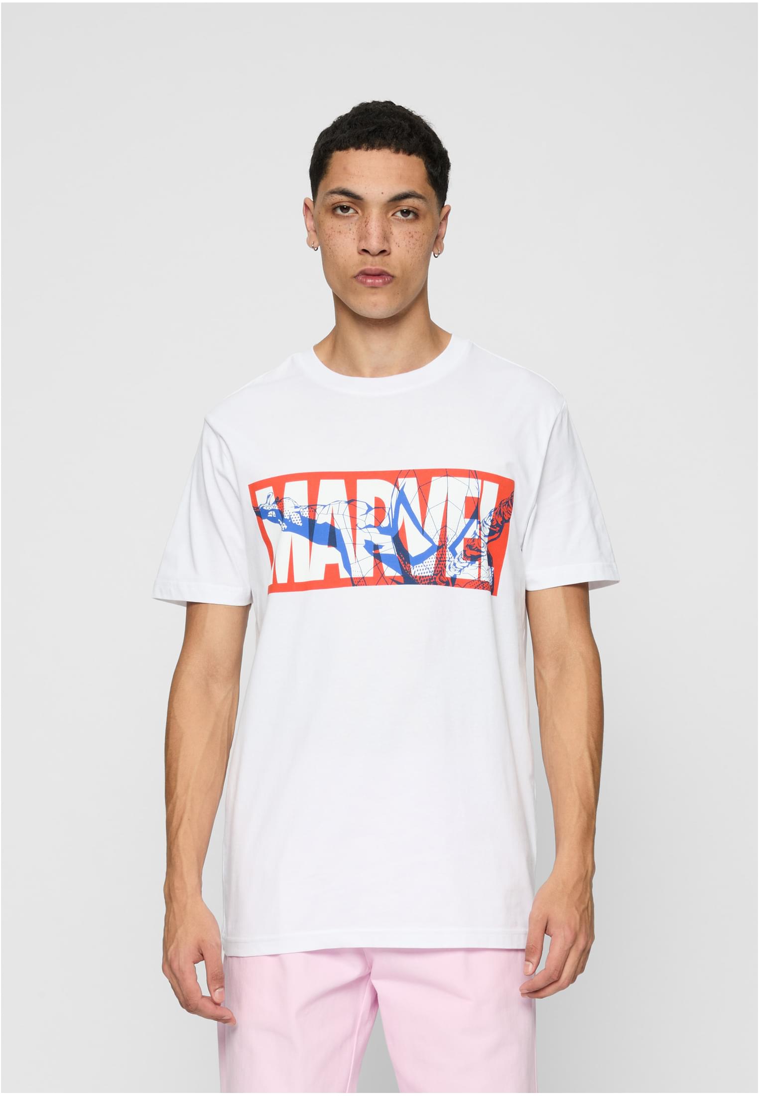 White T-shirt With Marvel Spiderman Logo