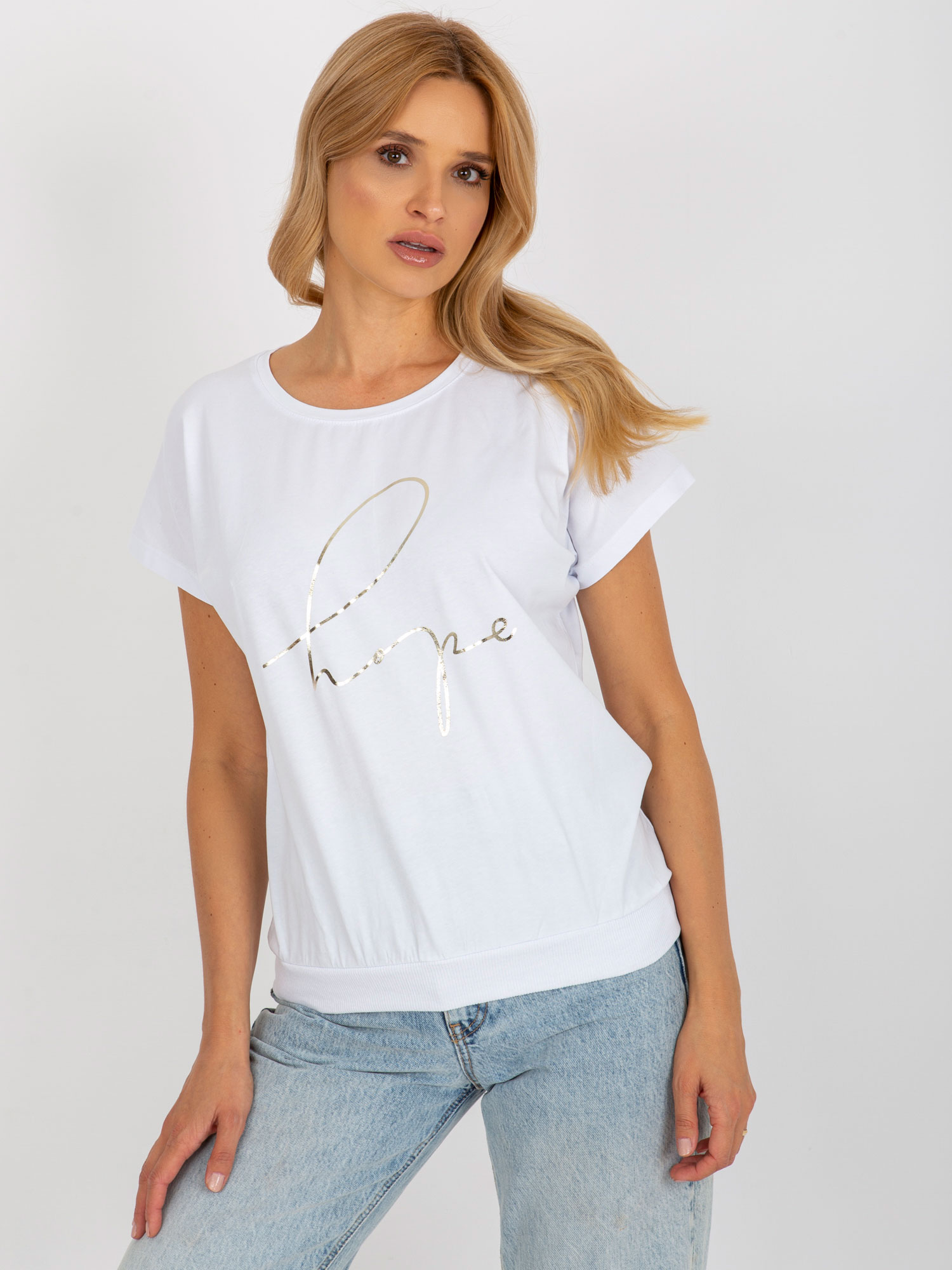 White Cotton Blouse With RUE PARIS Inscription