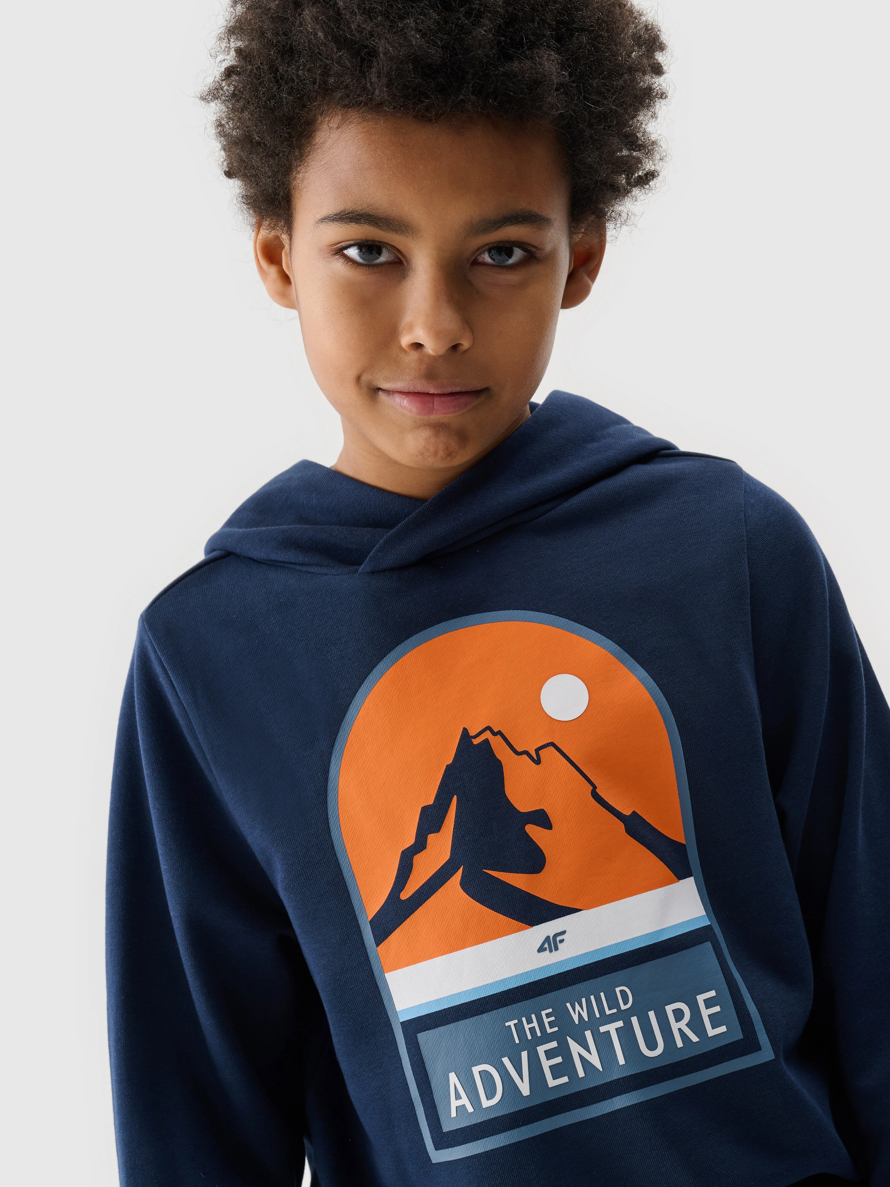 Boys&#039; 4F sweatshirt - navy blue