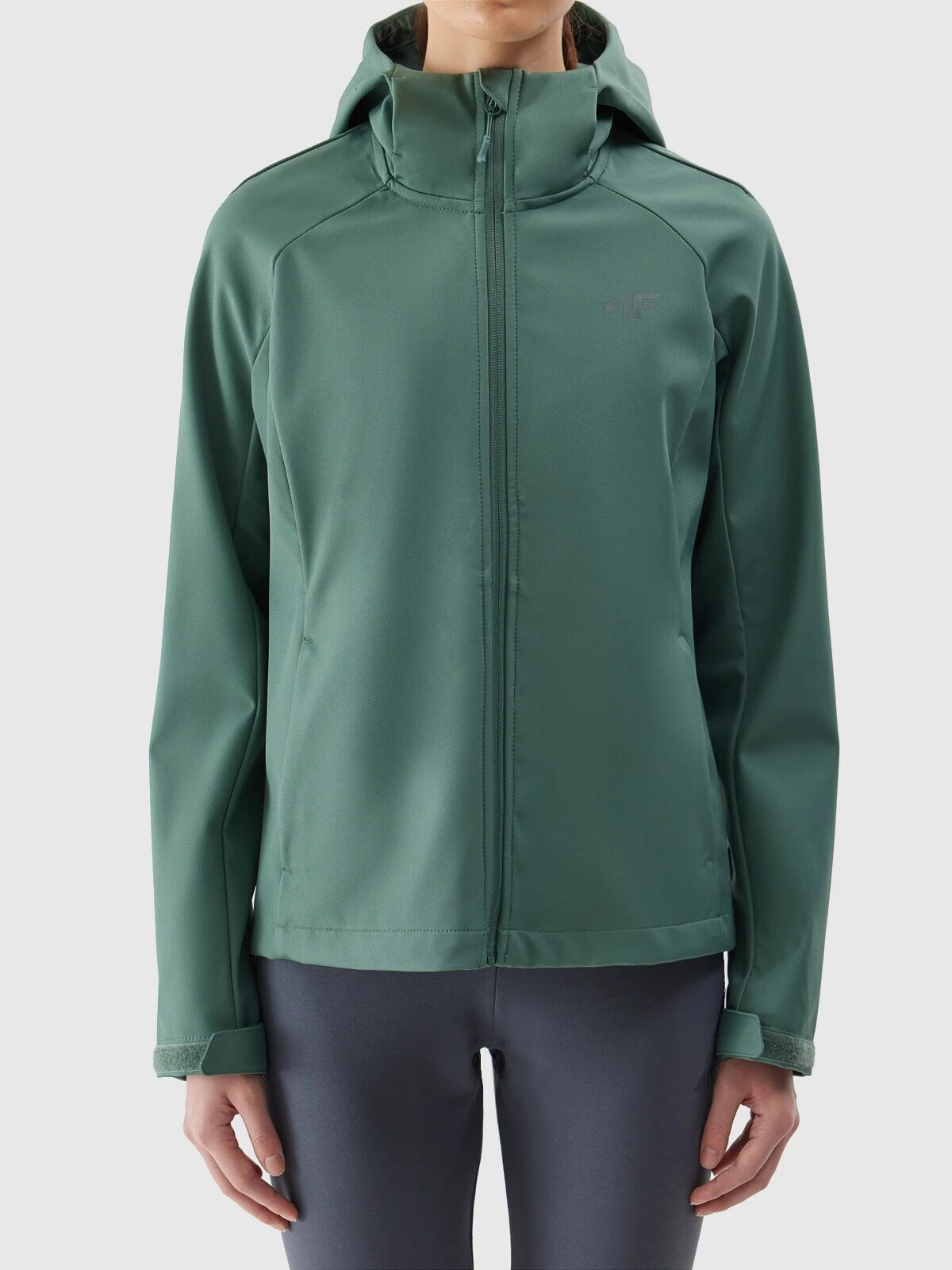 Women's windproof softshell jacket 5000 4F membrane - green