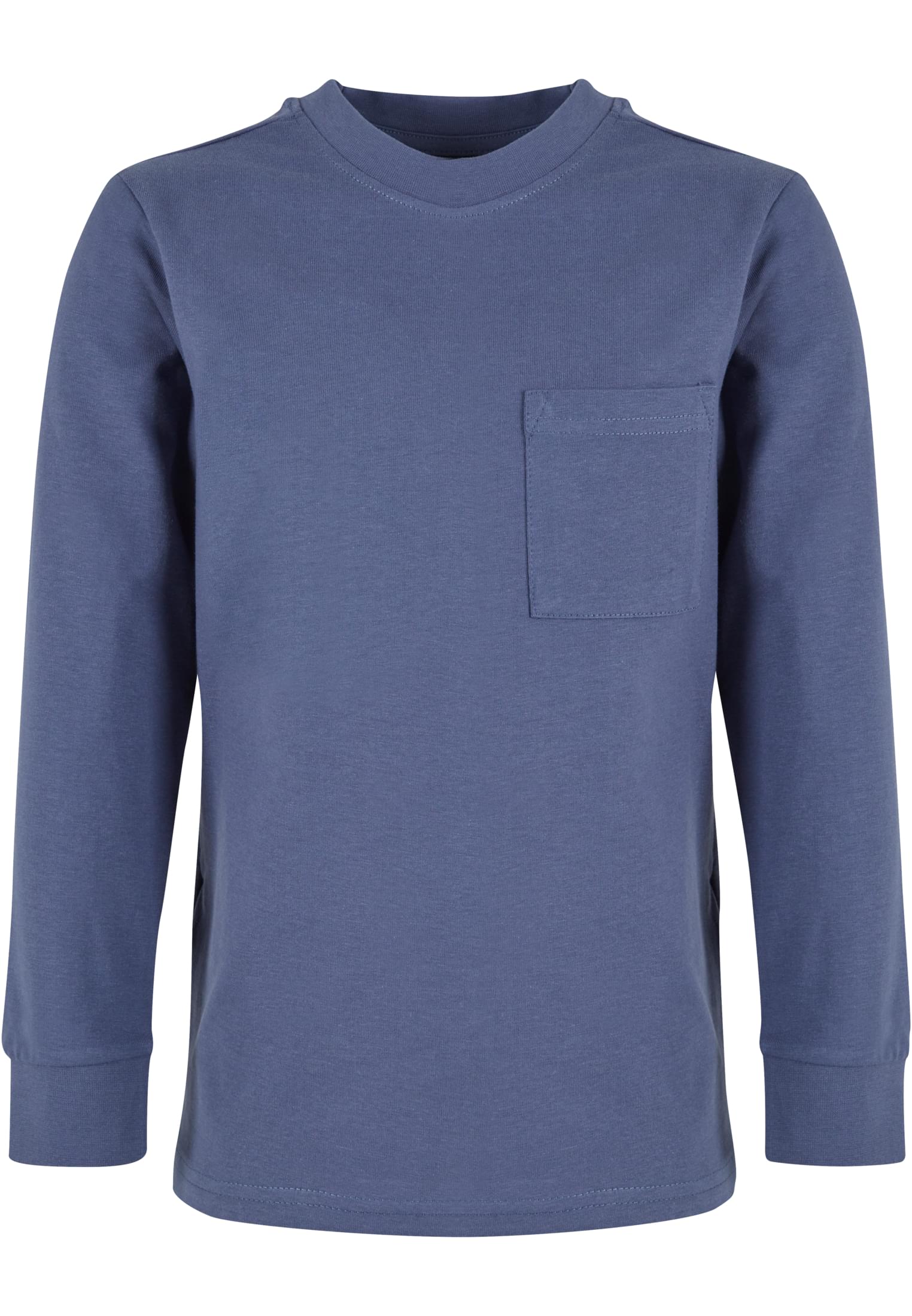 Boys' Long-sleeved T-shirt With A Pocket Blue