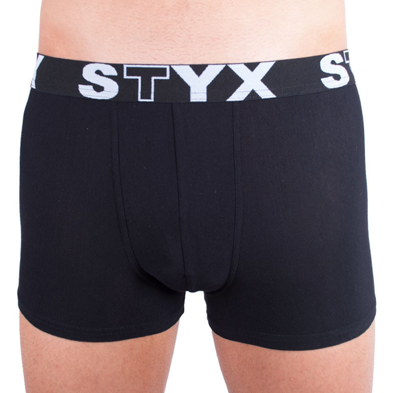 Mężczyźni's Bokserzy Styx Sportowe Gumy Oversize Czarny (R960)