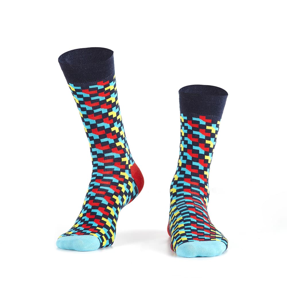Levně Pánské barevné ponožky s křížky
