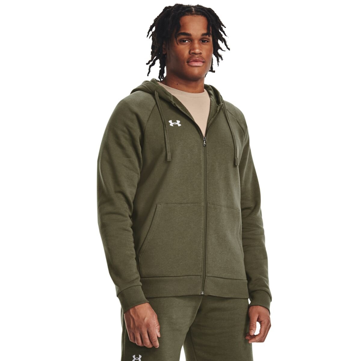 Mens Under Armour Rival Fleece FZ Hoodie