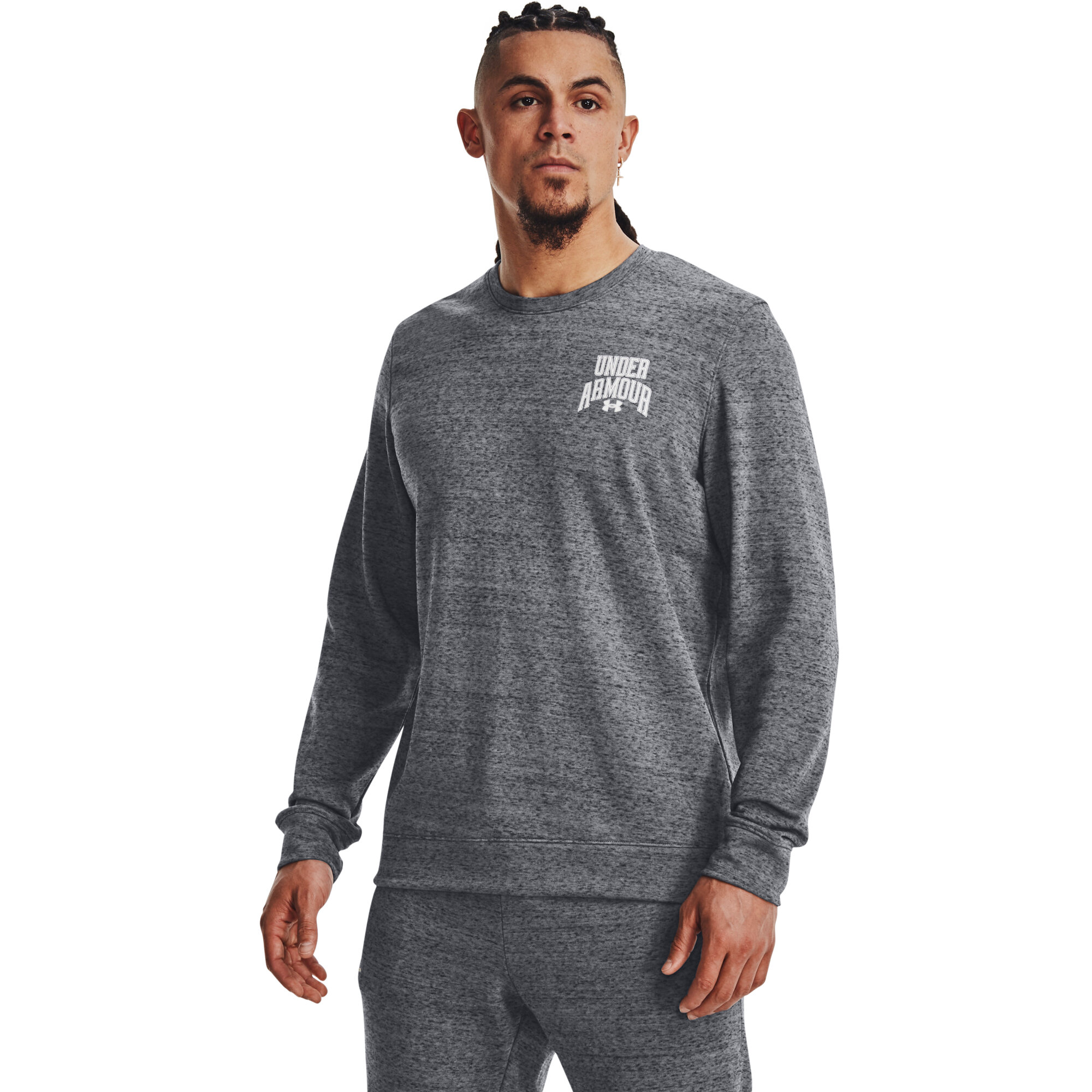 Mens Under Armour Rival Terry Graphic Crew Sweatshirt