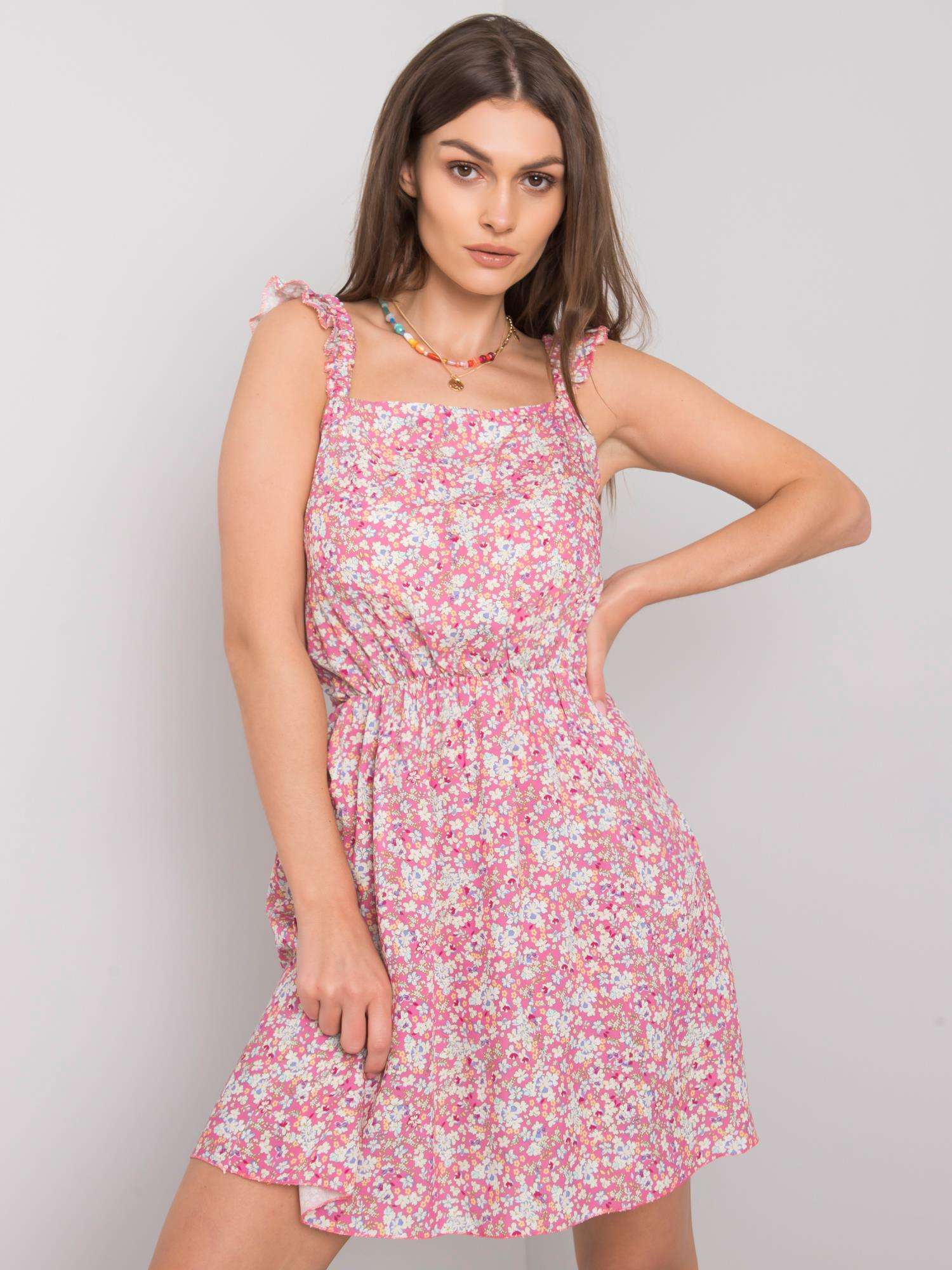 Pink Dress With Floral Prints