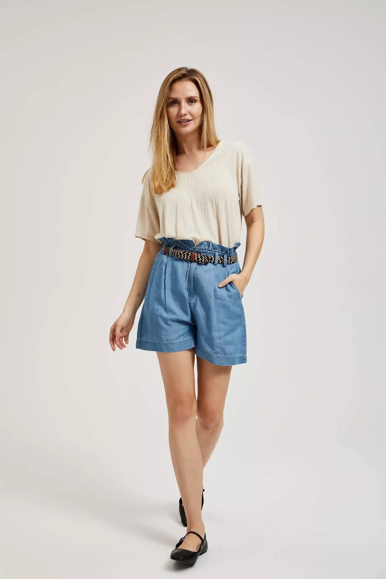 Women's T-shirt MOODO - light beige