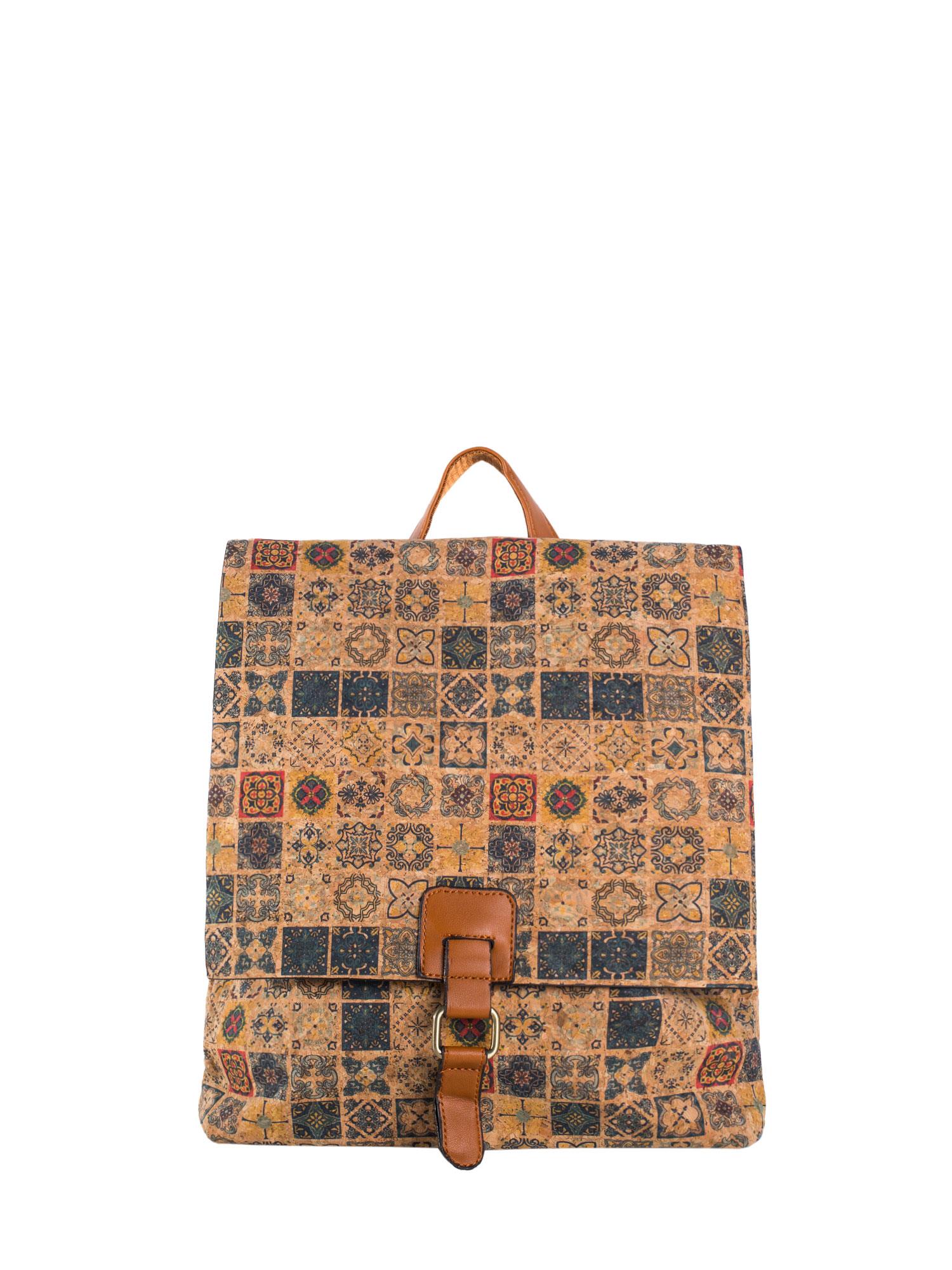 yellow-patterned-cork-backpack
