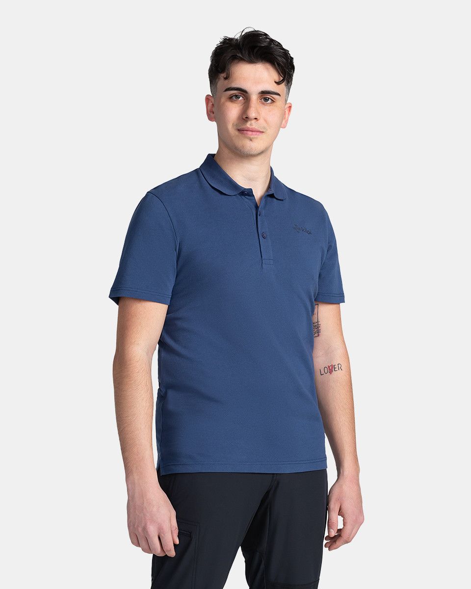 Men's Cotton Polo Shirt KILPI VILAR-M Dark Blue