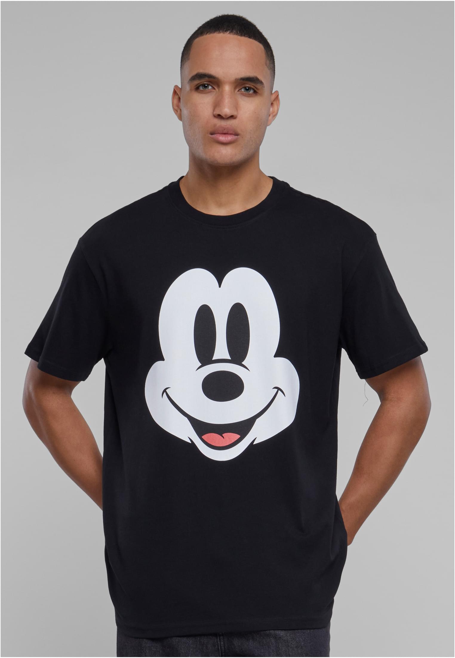 Disney 100 Mickey Face Oversize Men's T-Shirt Black