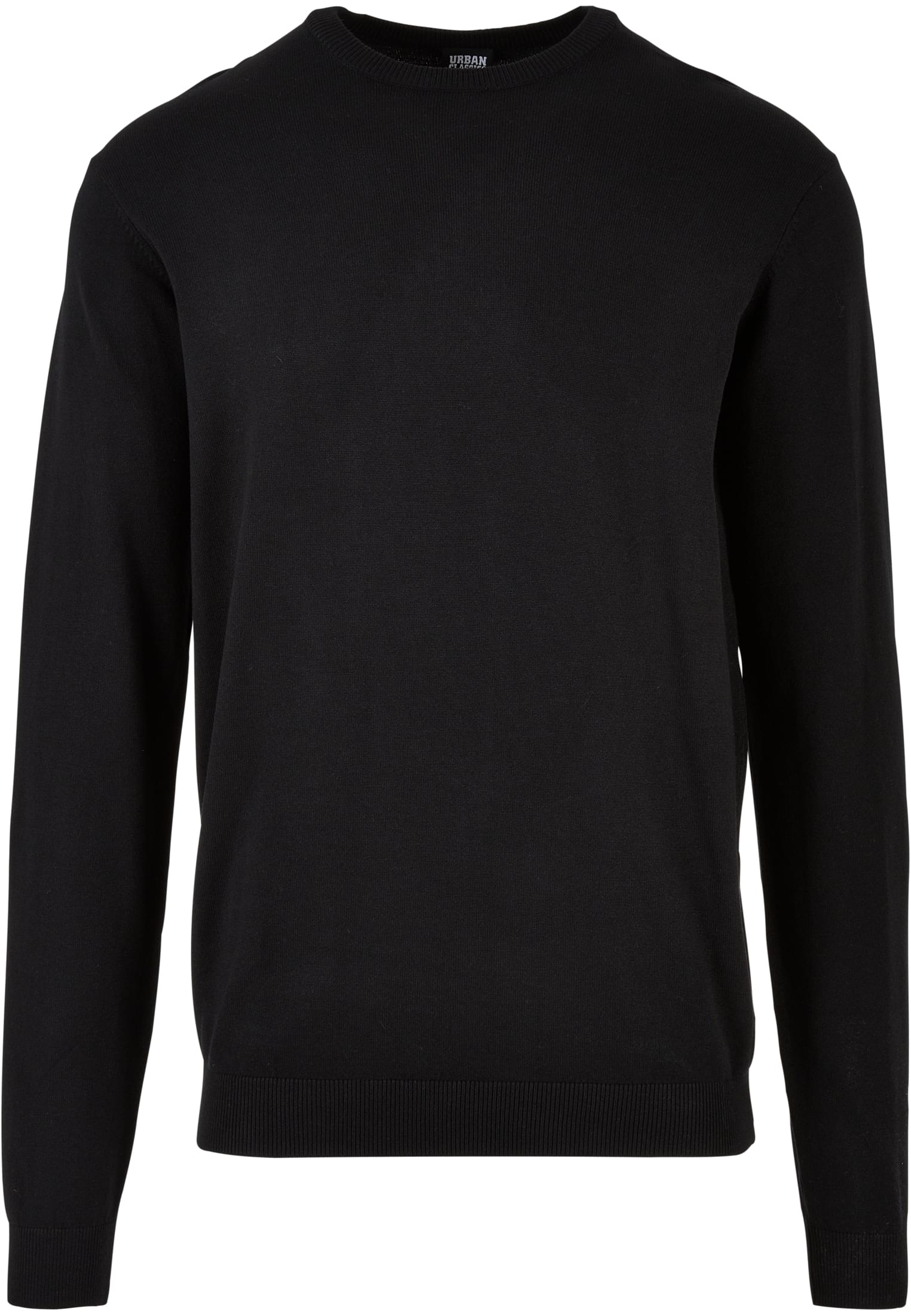 Knitted sweater with a neckline black