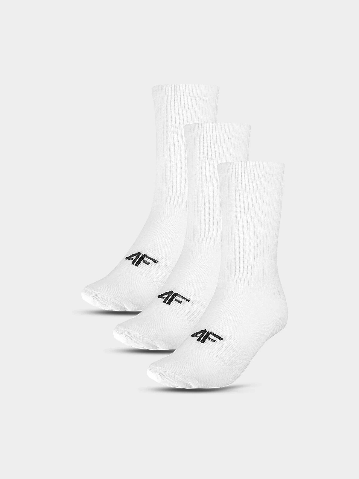 Levně Pánské ponožky casual nad kotník (3pack) 4F - bílé