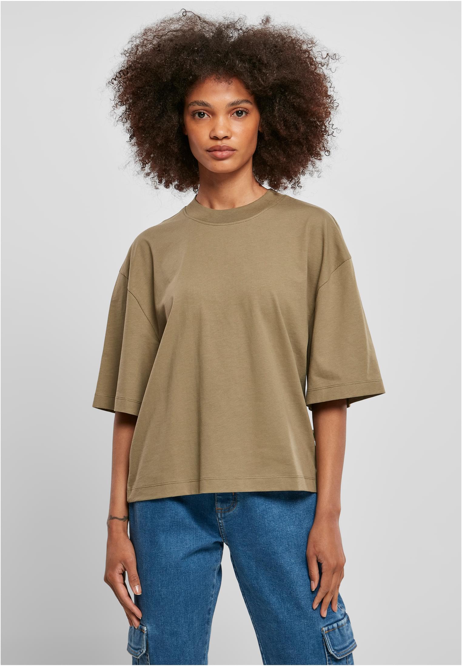 Women's Organic Oversized Khaki T-Shirt