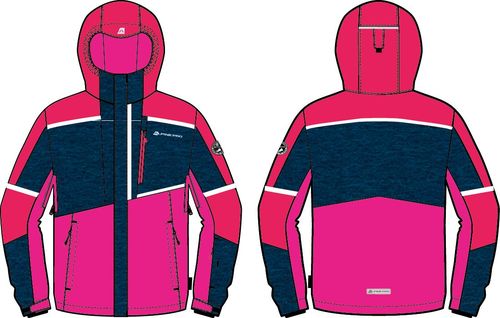 Kids ski jacket with membrane ALPINE PRO MELEFO diva pink