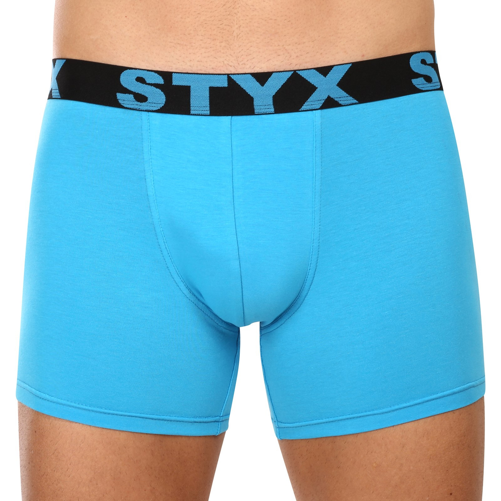 Men's Boxers Styx Long Sports Rubber Light Blue