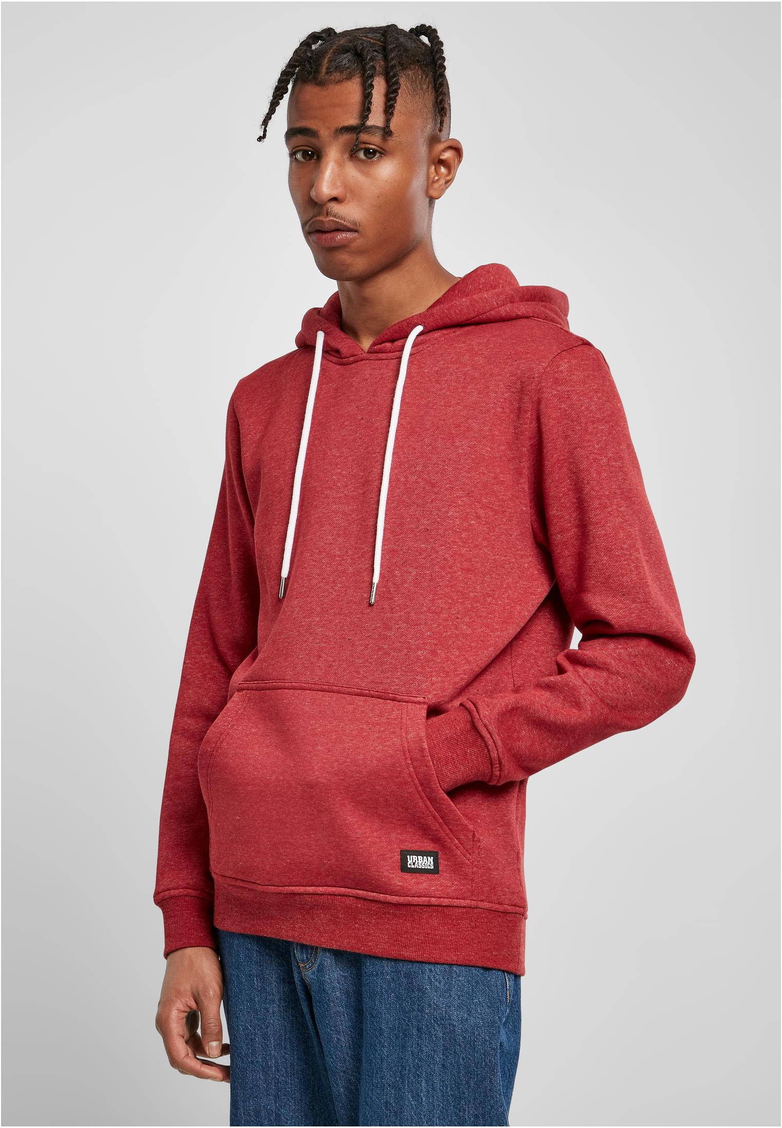 Basic Melange Hoody Bloodstonemelange