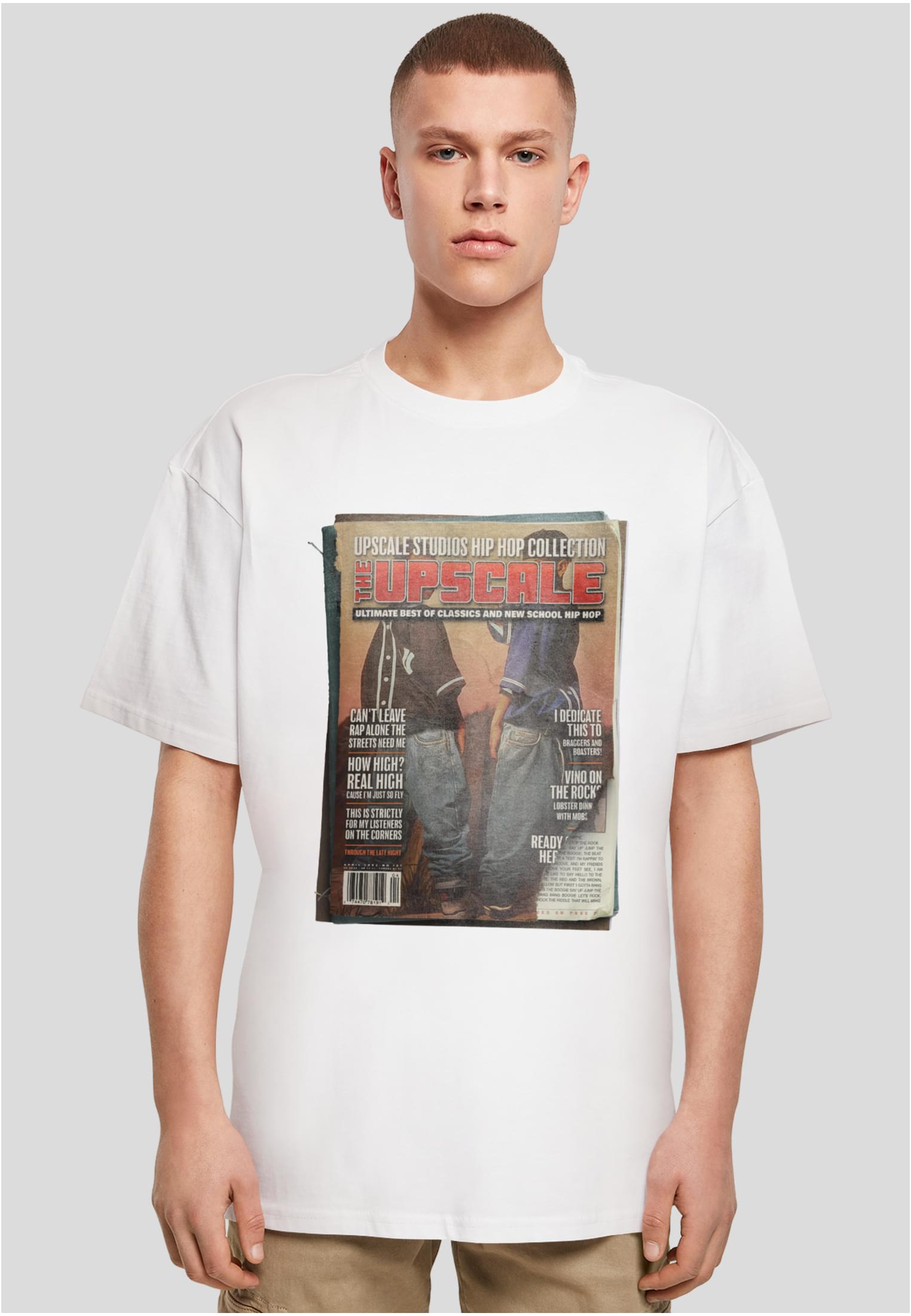 Men's T-shirt Oversize Upscale Magazine White