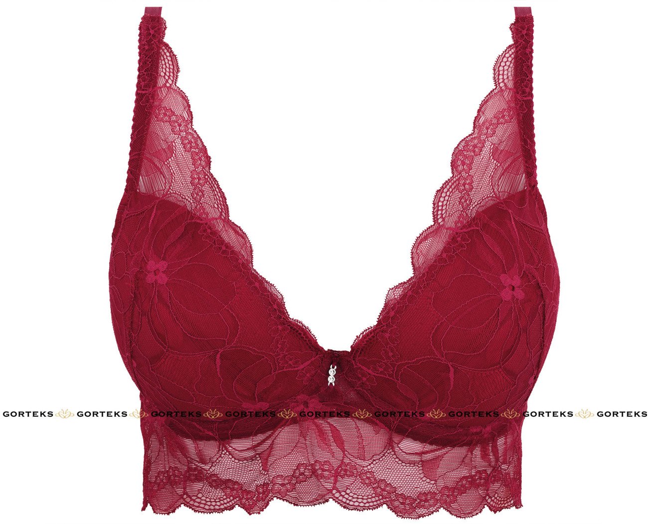 Charlize / PG1 push-up jumătate corset - burgundy