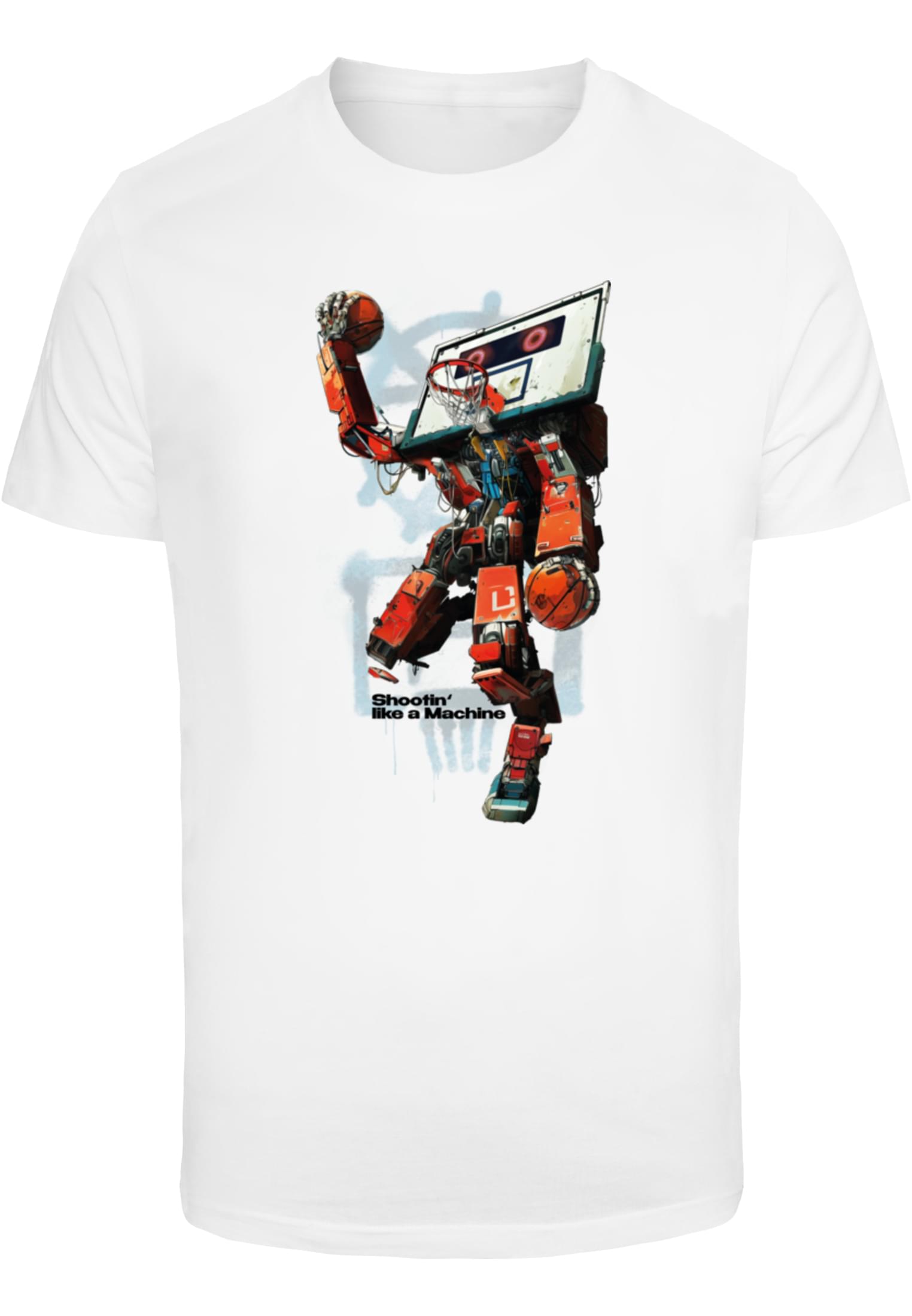 Men's T-shirt Bball Robot White