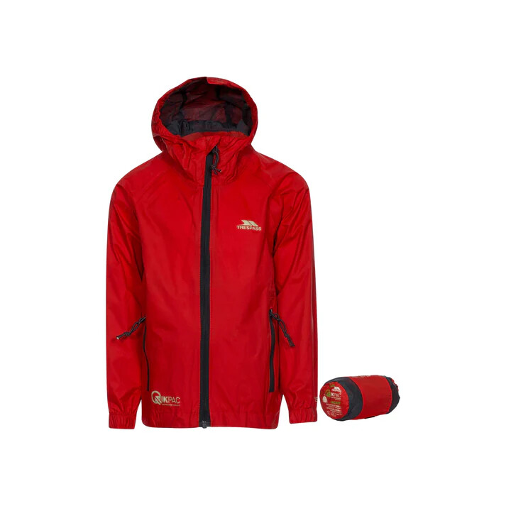 Children's Jacket Trespass Qikpac Rainwear