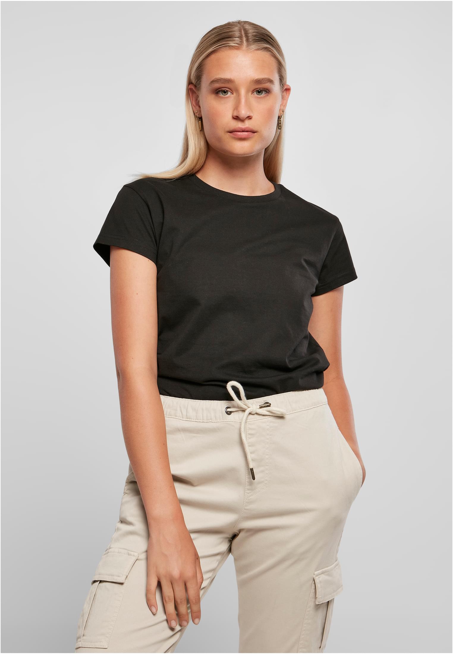 Women's T-shirt made of recycled cotton in black