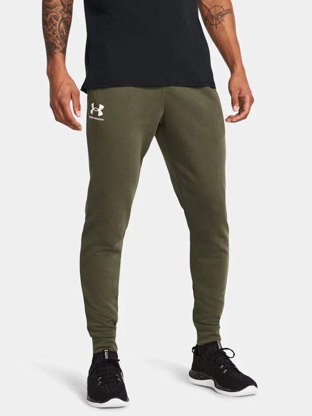 Khaki sportovní tepláky Under Armour UA Rival Terry Jogger