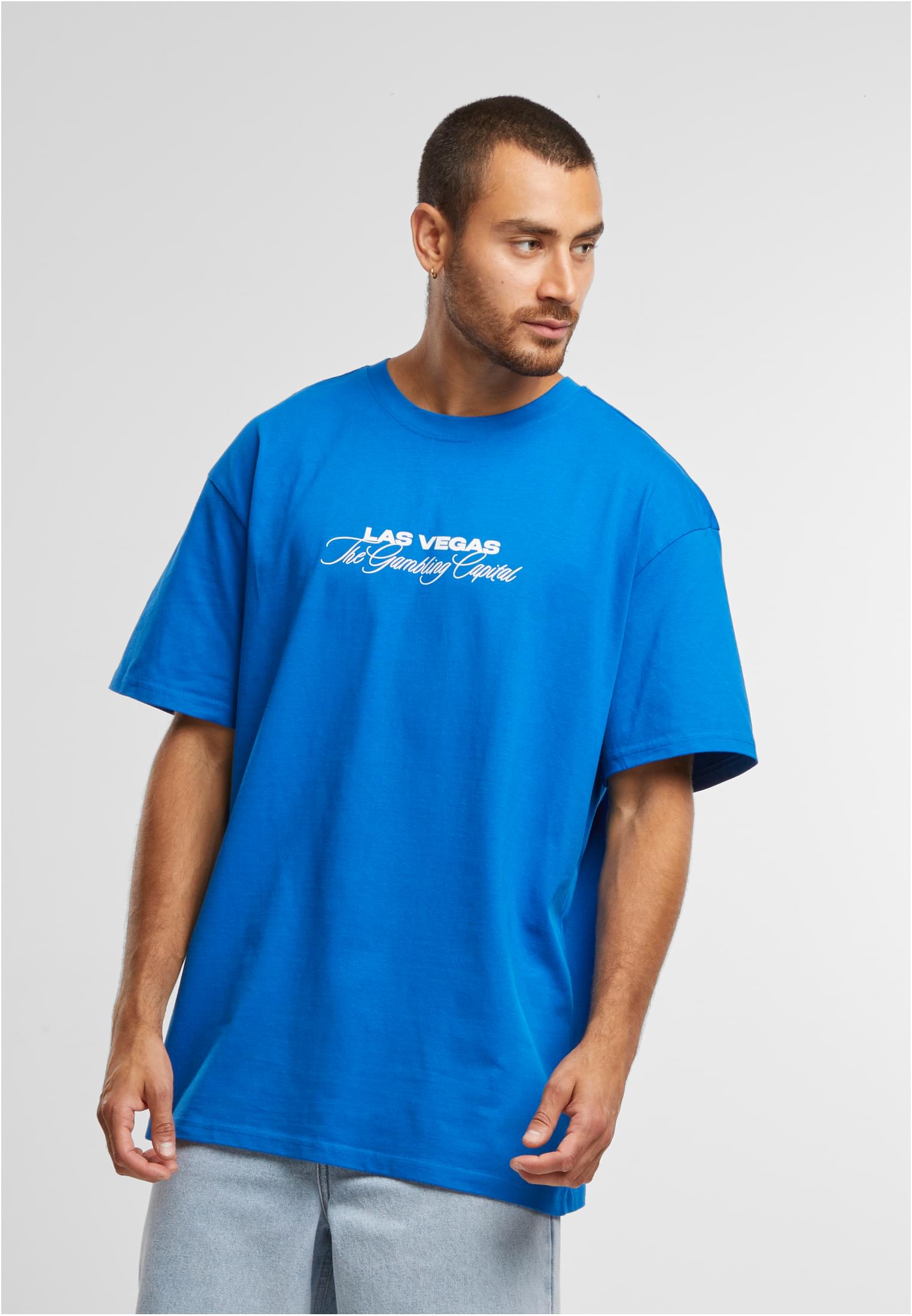 Men's T-shirt Gambling Capital Oversize Cobalt Blue