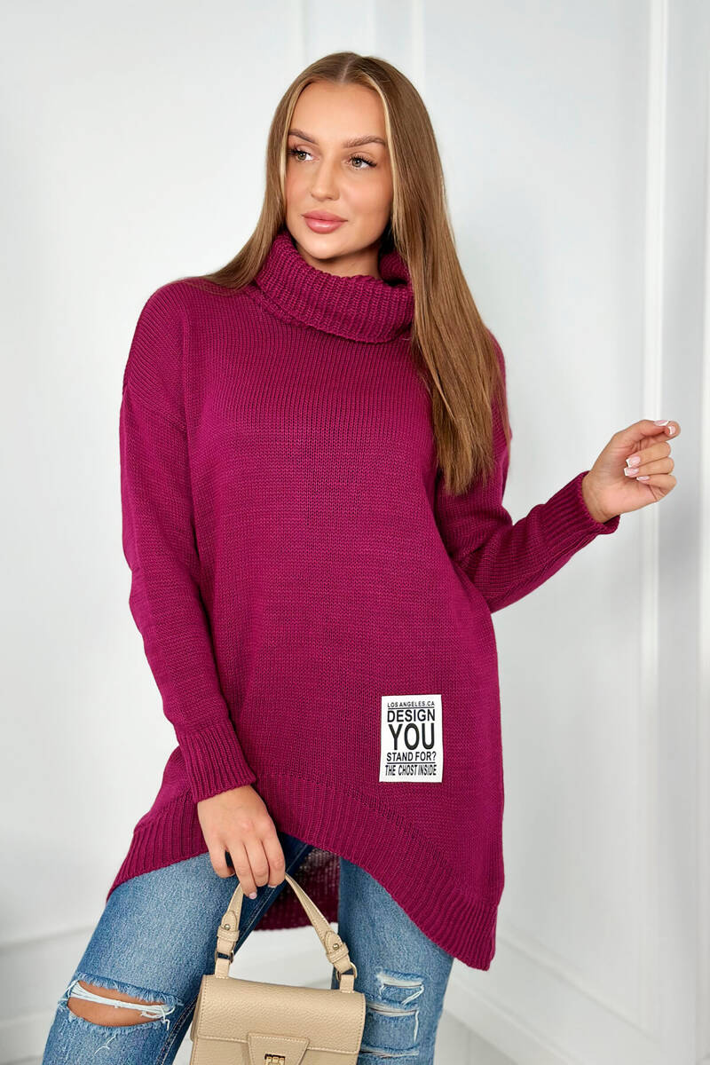 Turtleneck Sweater Plum