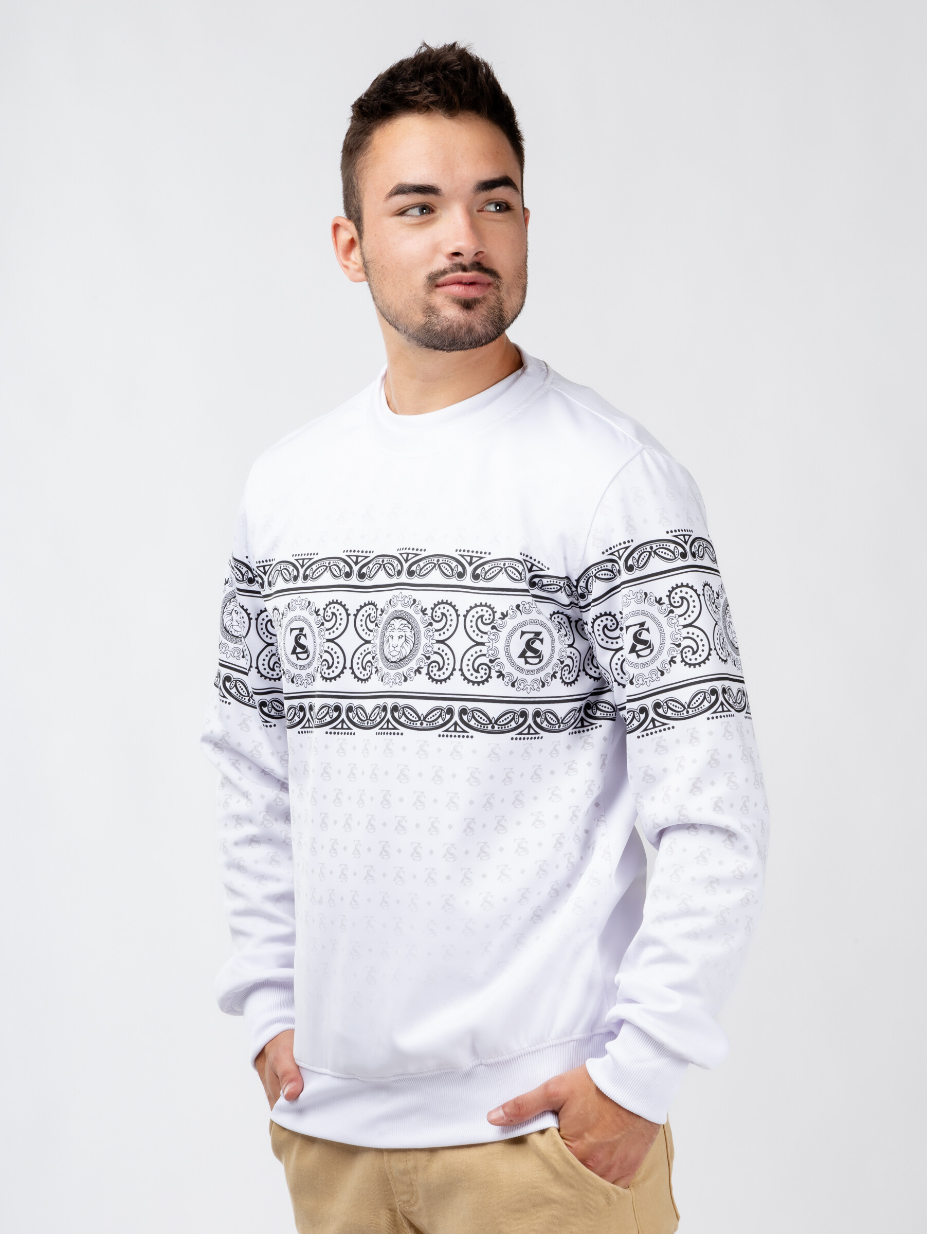 Men Sweatshirt GLANO - white