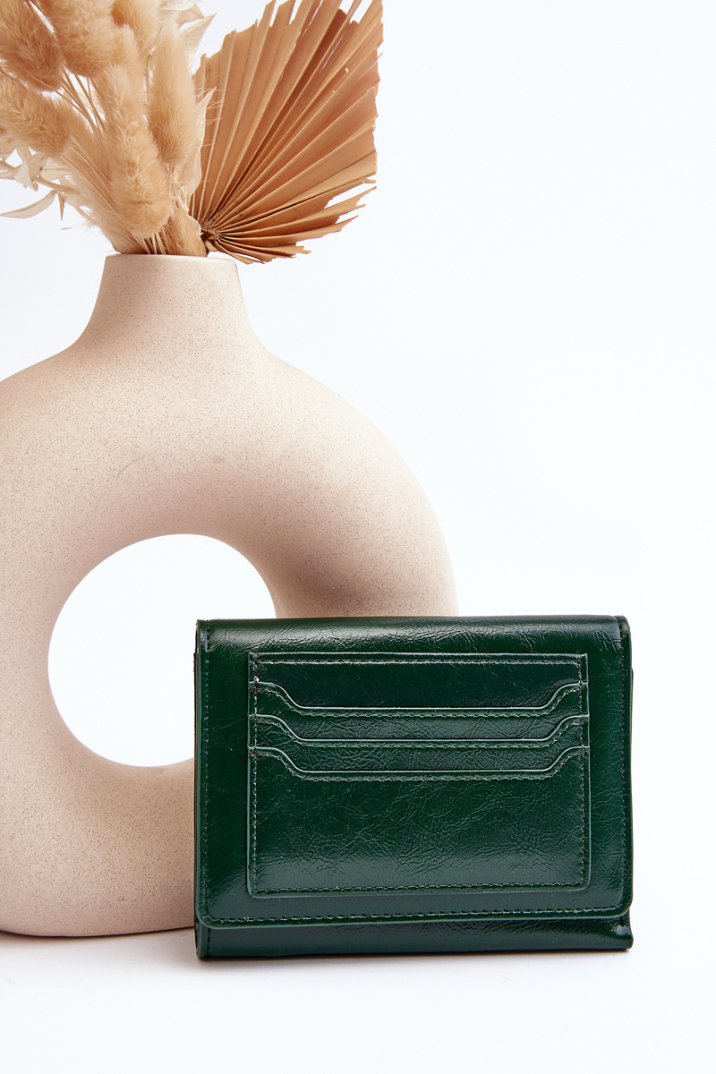 Women's Wallet Made Of Dark Green Joanela Eco-leather