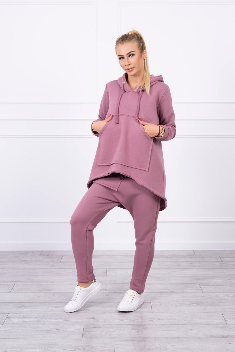 Set With Trousers Baggy Dark Pink