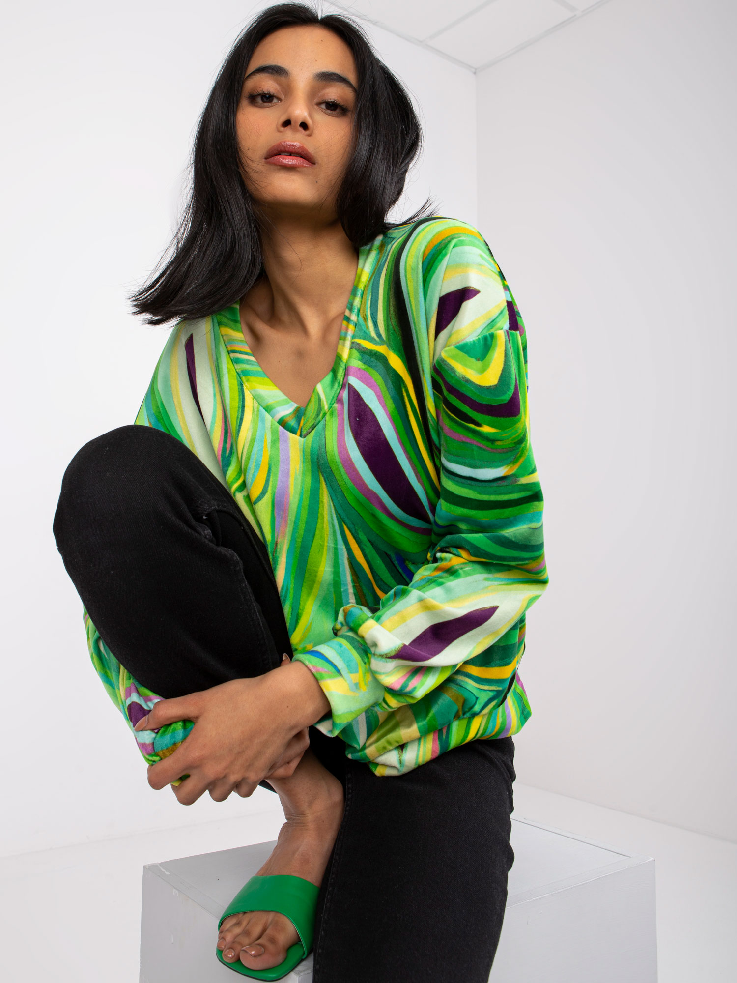 Blouse-DHJ-BZ-6033.21P-light green