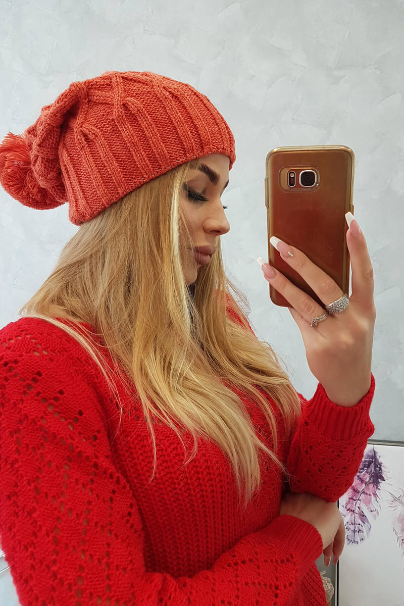 Cap with fleece Milano K203 foxy
