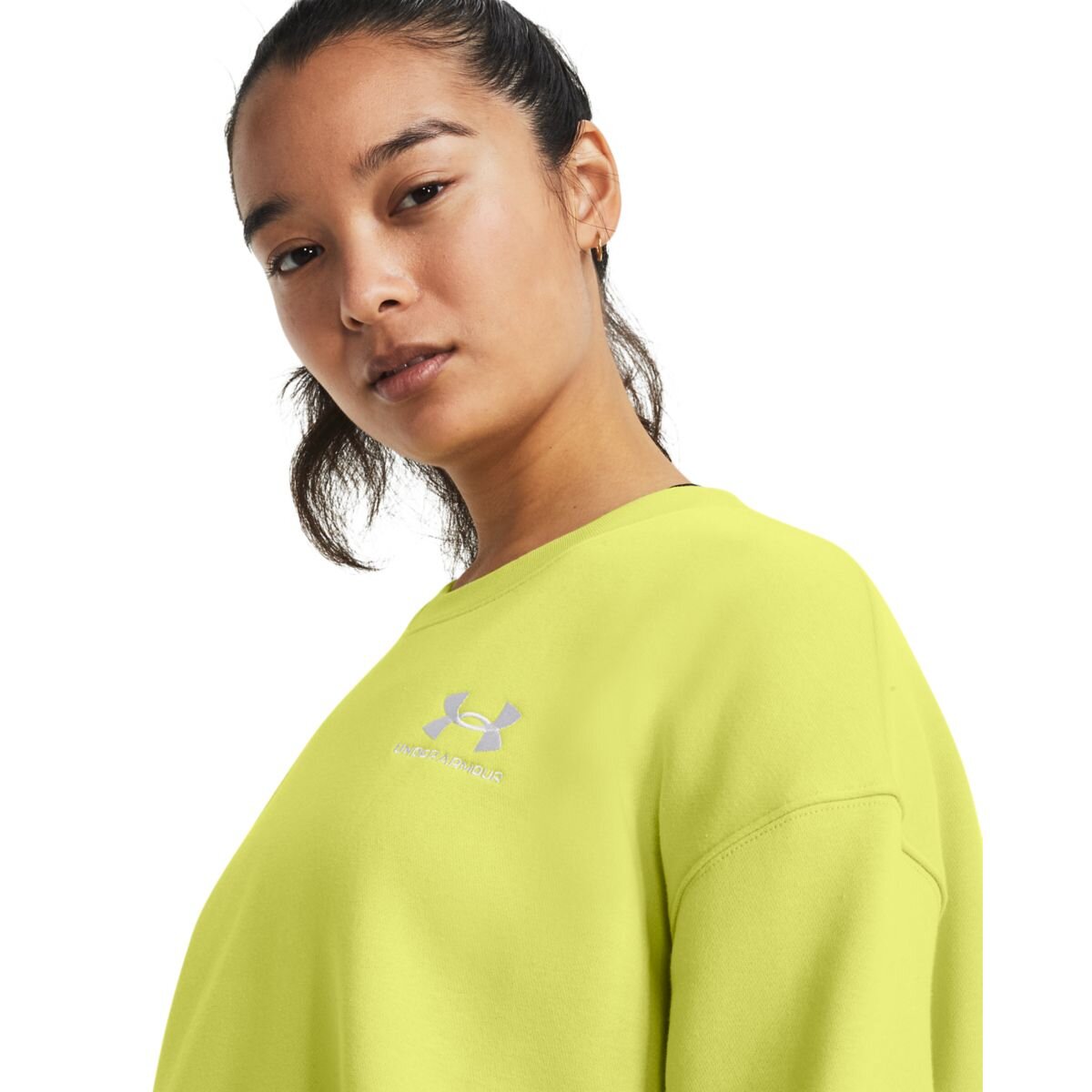 Women&#039;s oversized sweatshirt Under Armour Essential Flc OS Crew
