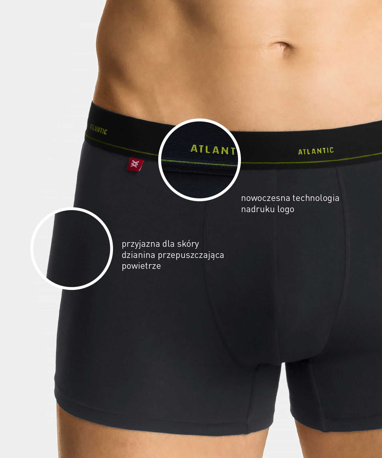Man boxers ATLANTIC PREMIUM - dark gray