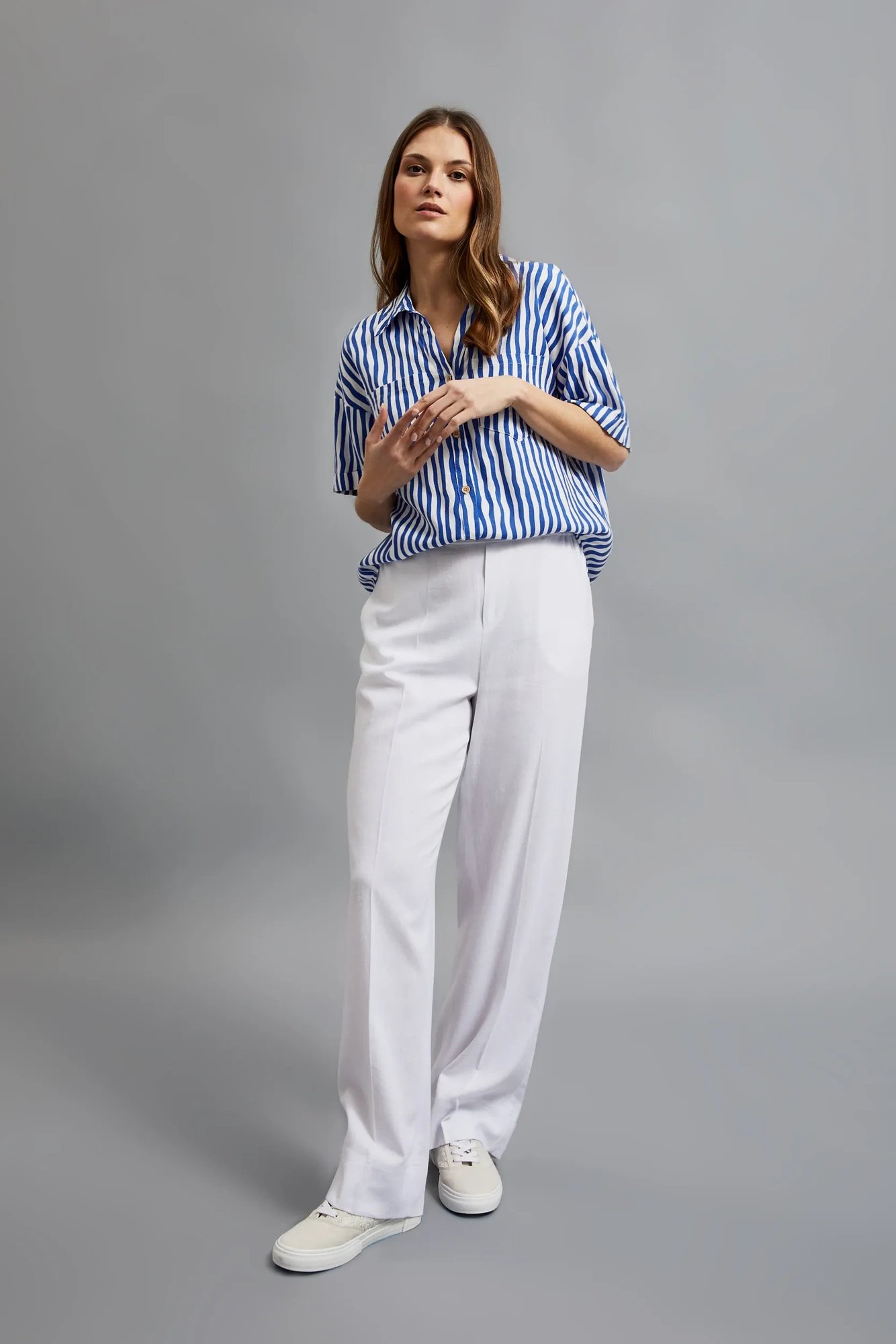 Marisse Women's Trousers L-Sp-4343 White