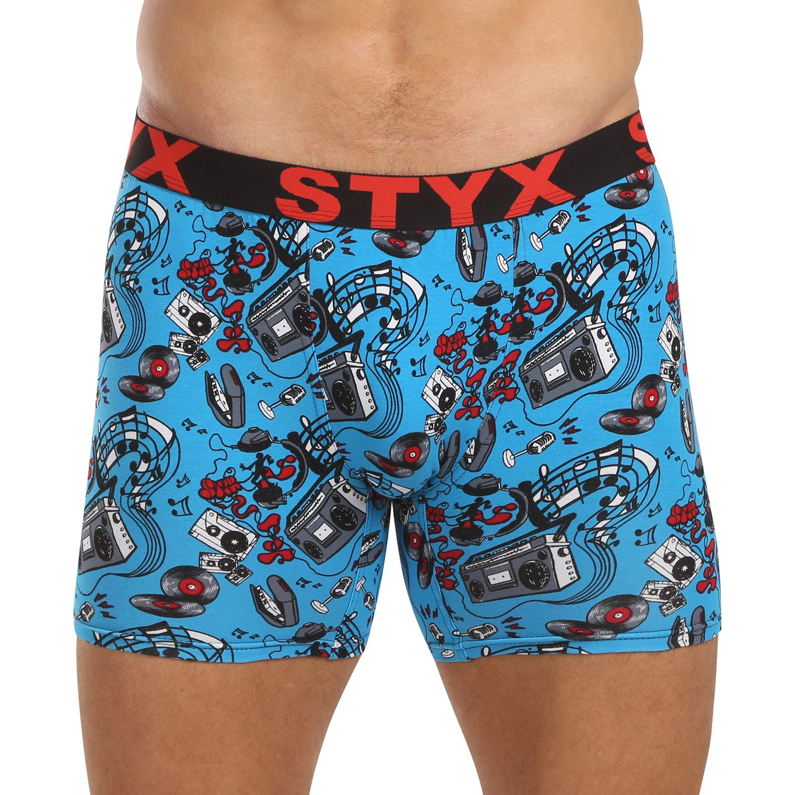 Pánské Boxerky Styx Long Art Sportovní Guma Hudba