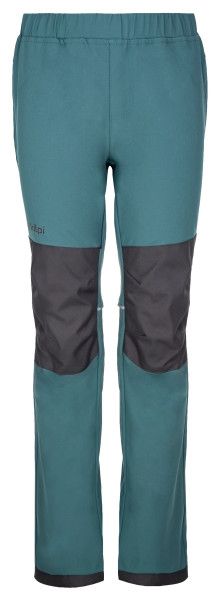 Levně Dětské softshellové outdoorové kalhoty Kilpi RIZO-J tmavě zelené