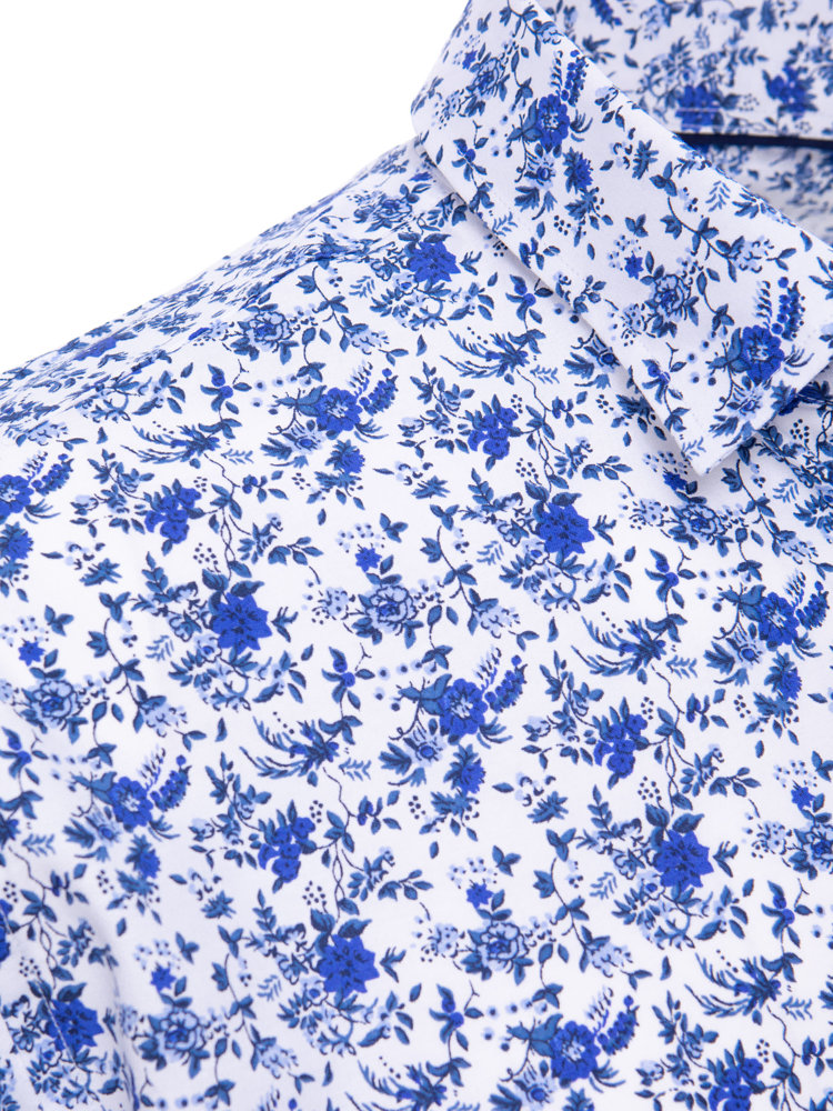 Koszula męska z krótkim rękawem biała Dstreet