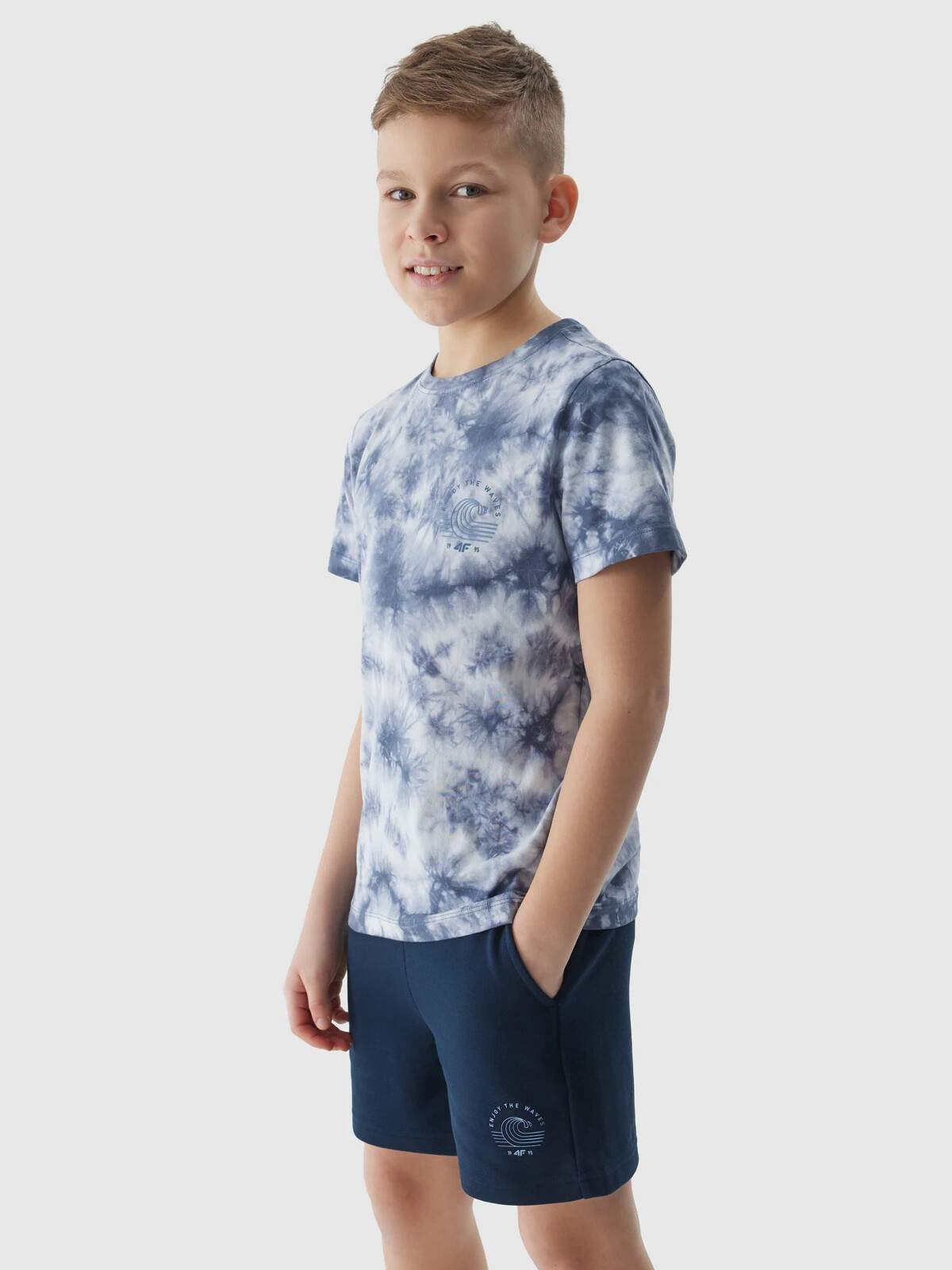 Boys' T-shirt With 4F Print - Multicolor