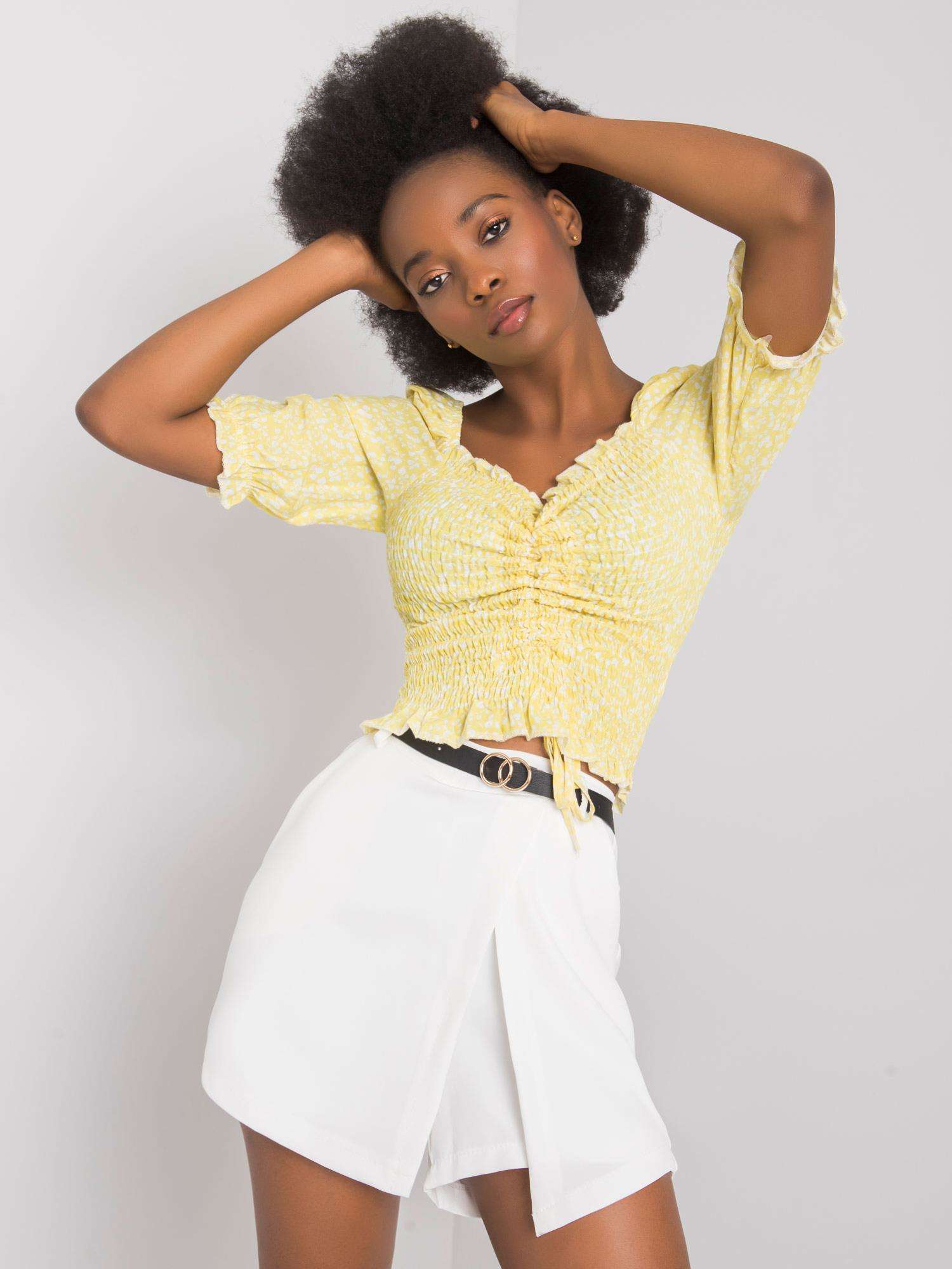 Yellow Blouse With Ayleen RUE PARIS Pattern