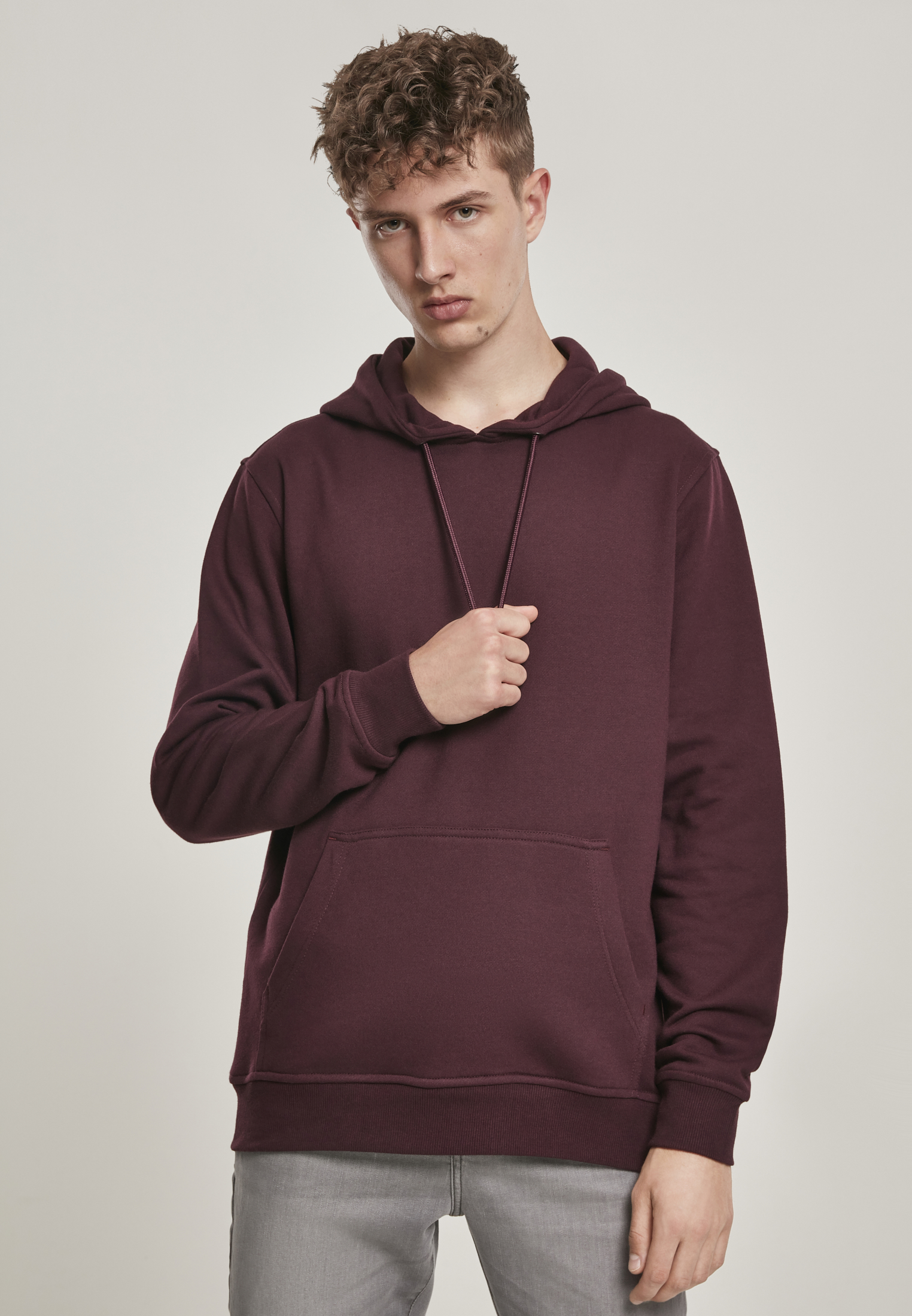 Basic Sweat Hoody redwine