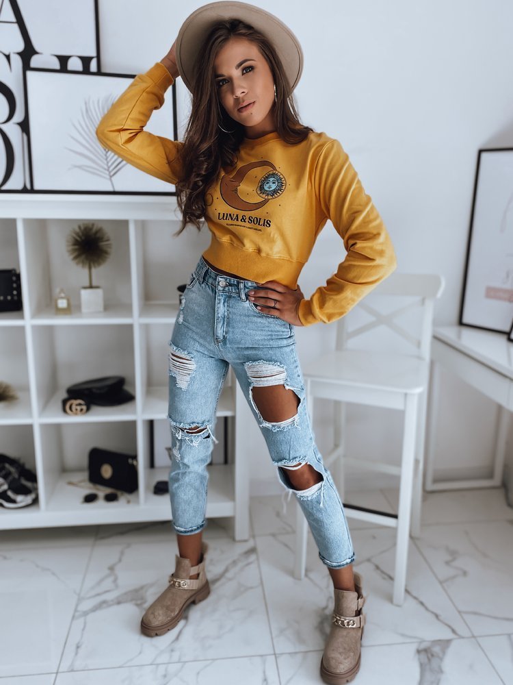 Women's Sweatshirt LUNA Yellow Dstreet