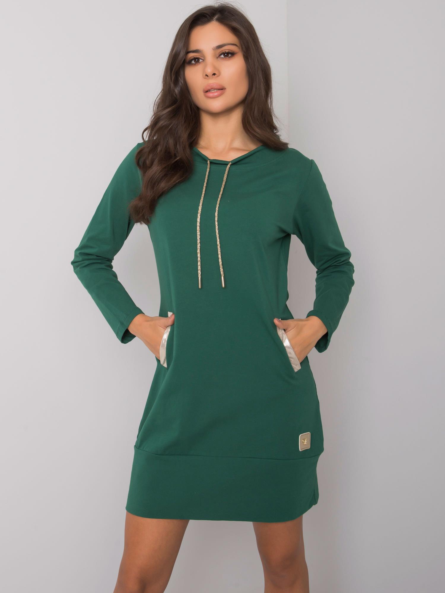 Dark Green Cotton Dress