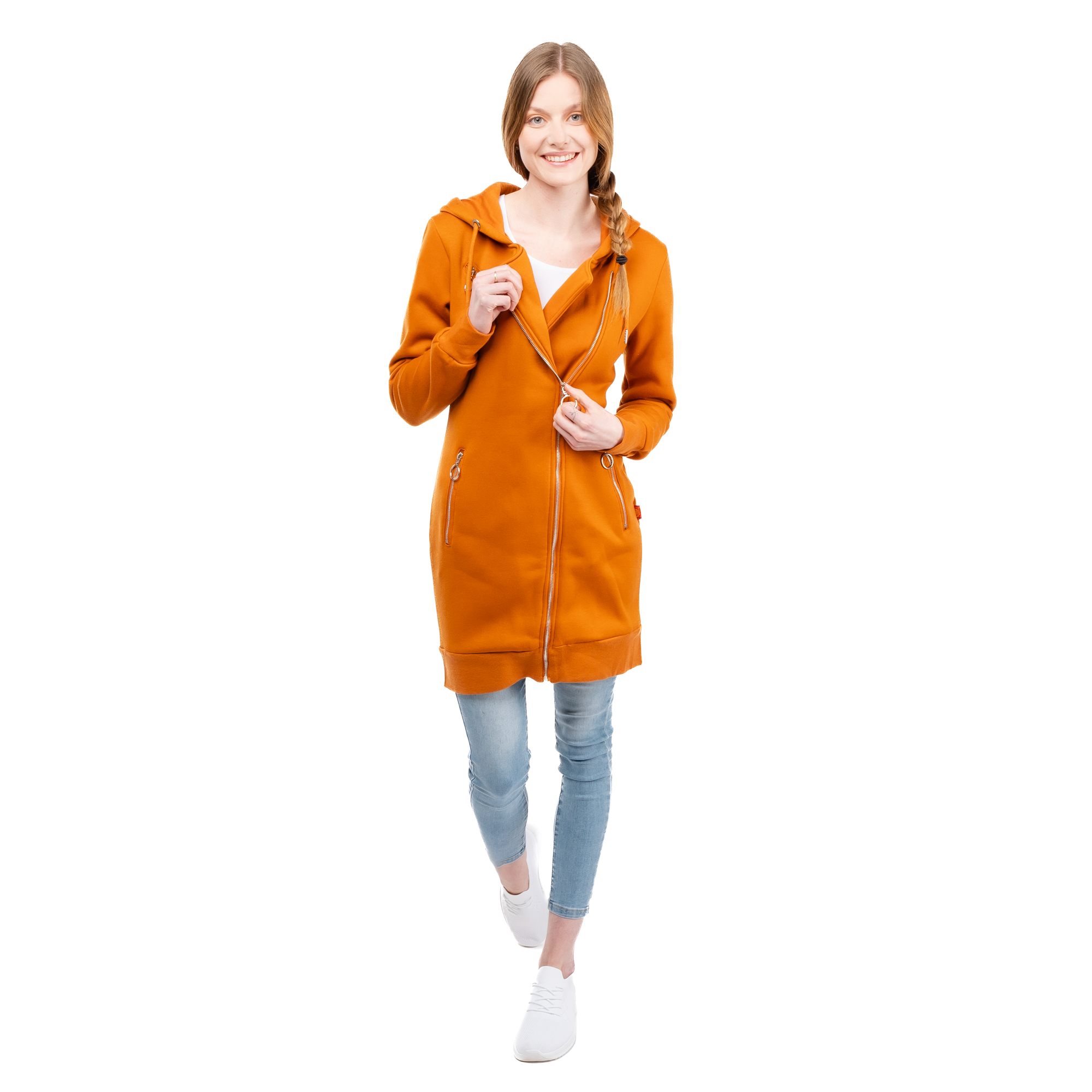 Women&#039;s Extended Sweatshirt GLANO - orange