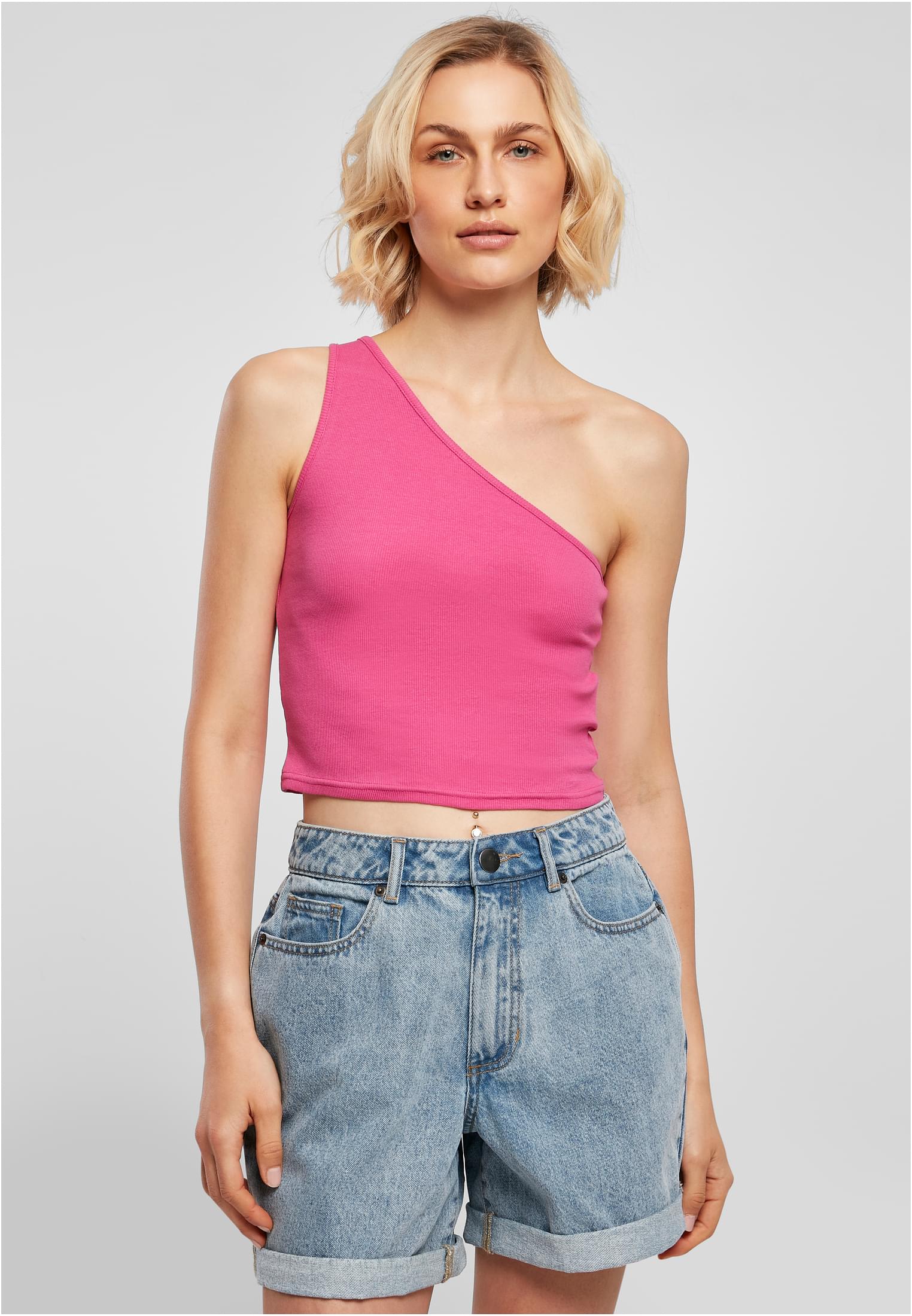 Women's Cropped Asymmetrical Top Light Purple