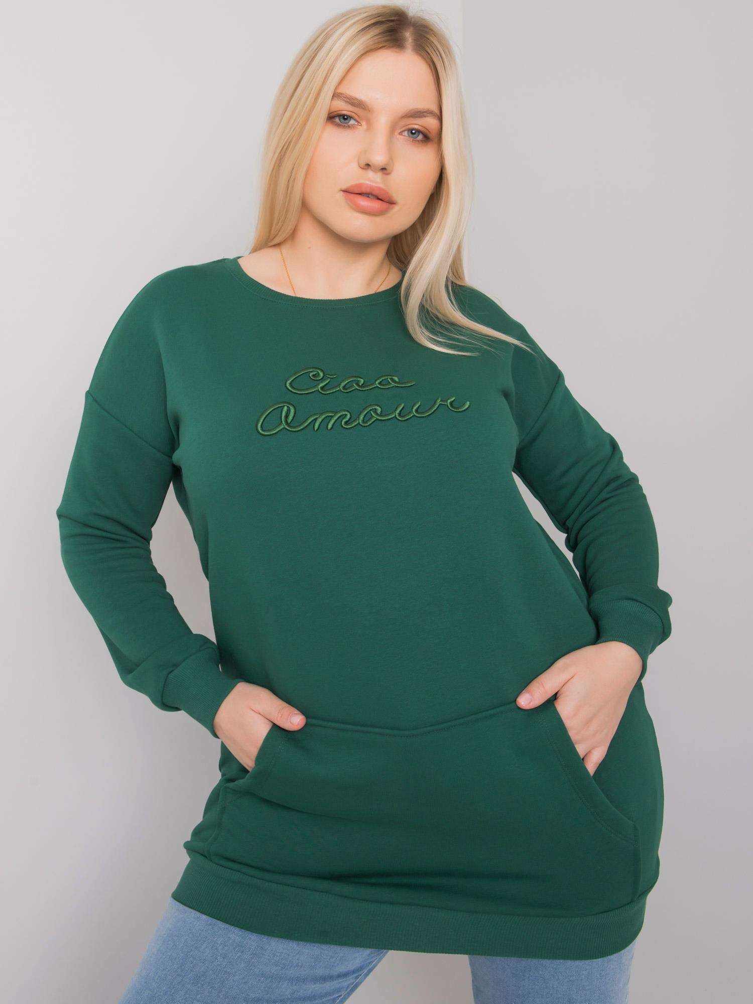 Dark green sweatshirt plus sizes