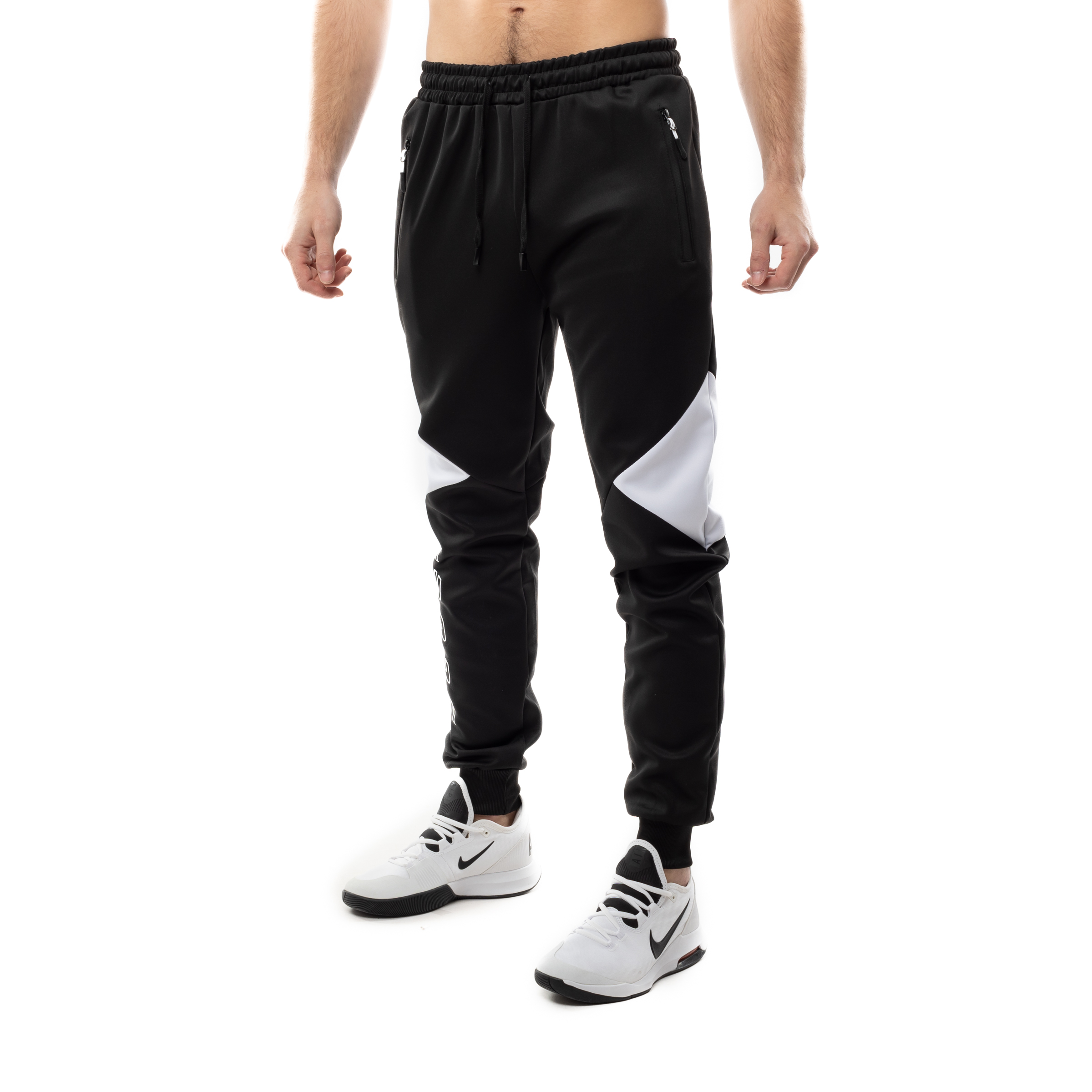 Men ́s Sweatpants GLANO - Black With White Wedge