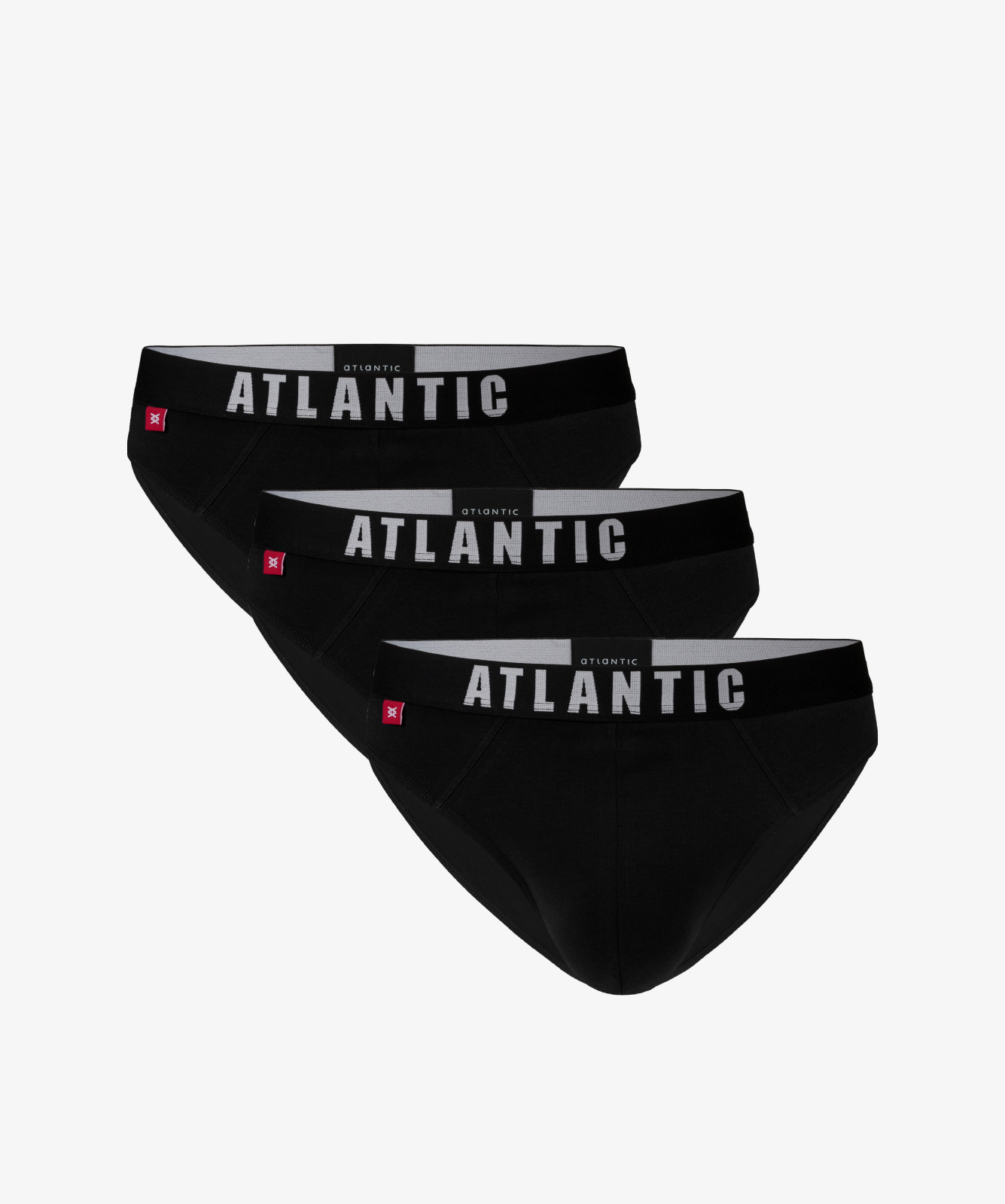 Levně Pánské sportovní slipy ATLANTIC 3Pack - černé