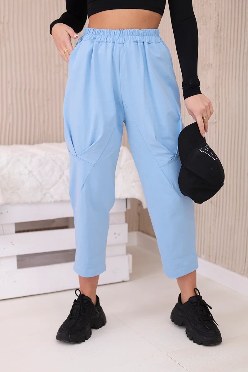 New blue punto trousers with pockets